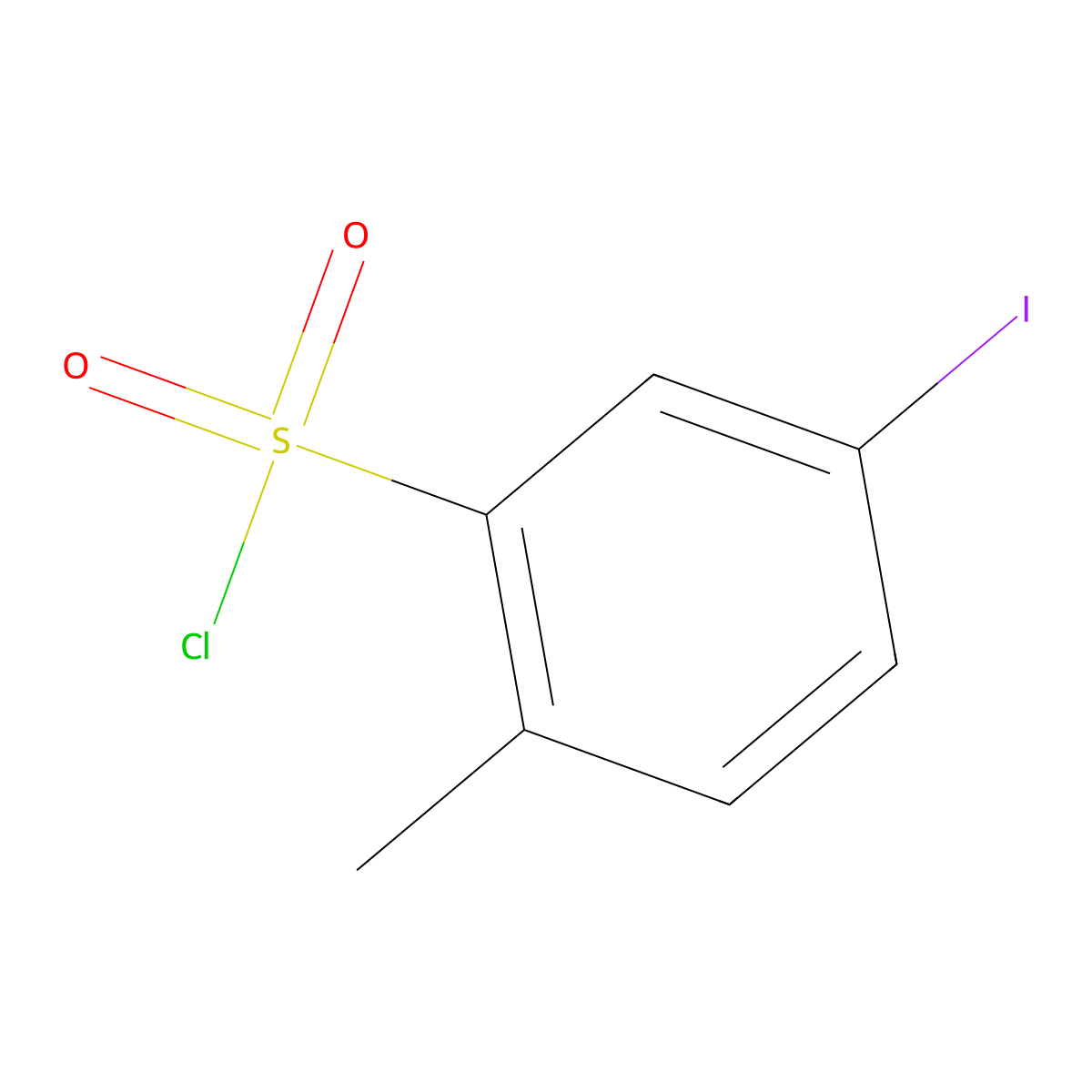 5-Iodo-2-methylbenzene-1-sulfonyl chloride molecular structure, CAS 220432-03-1