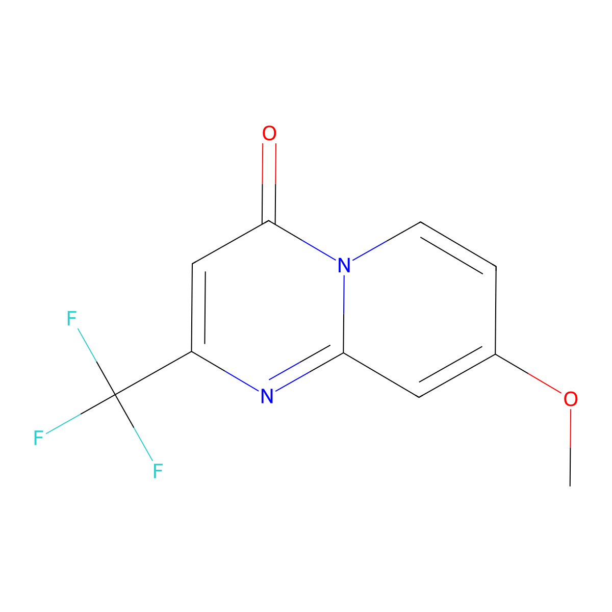 8-methoxy-2-(trifluoromethyl)-4H-pyrido[1,2-a]pyrimidin-4-one molecular structure, CAS 2204367-68-8
