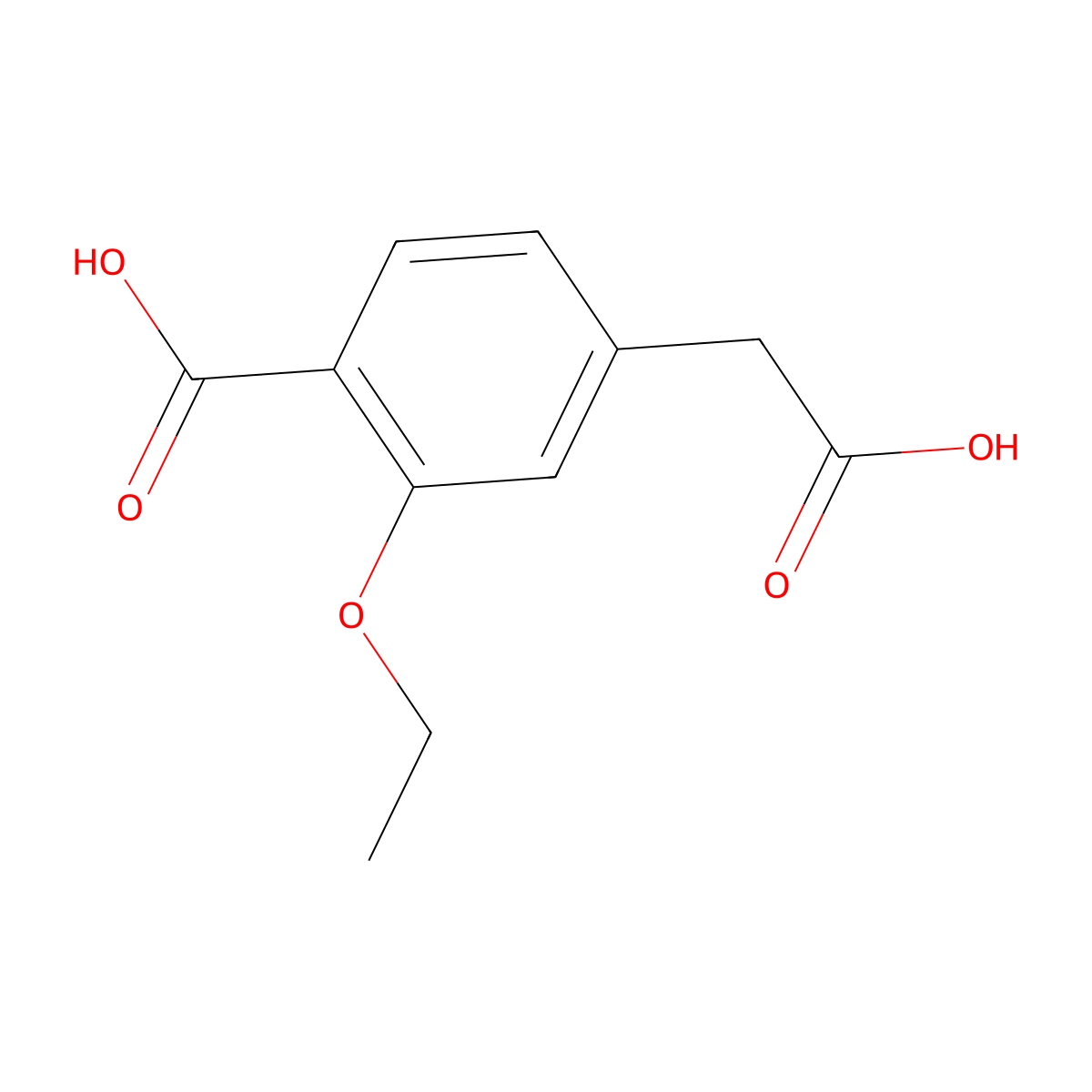 4-(Carboxymethyl)-2-ethoxybenzoic acid molecular structure, CAS 220438-80-2
