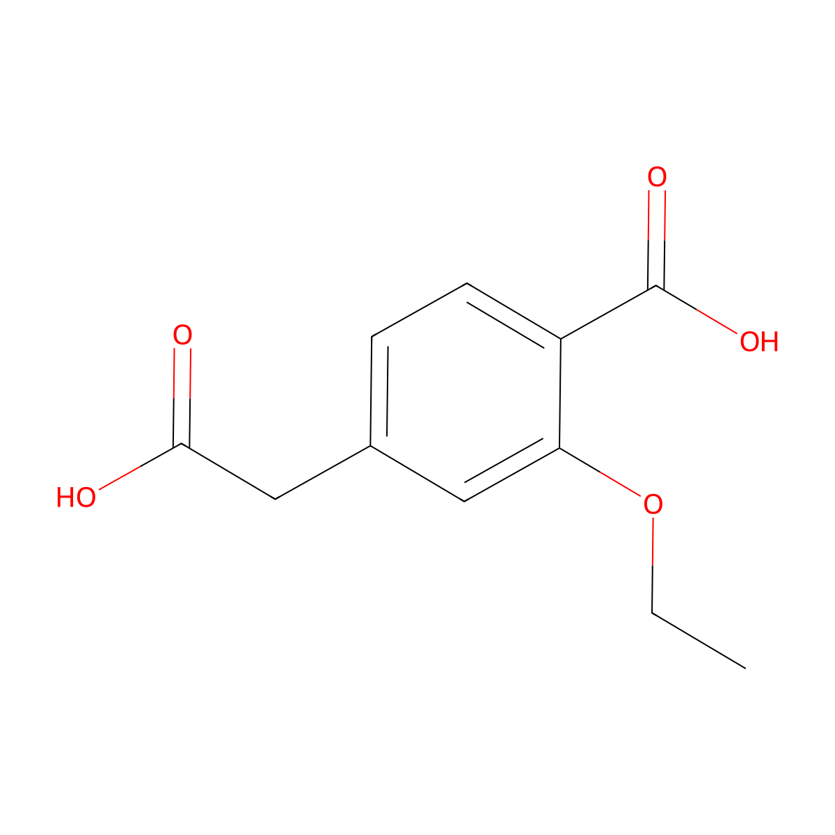 4-(Carboxymethyl)-2-ethoxybenzoic acid molecular structure, CAS 220438-80-2