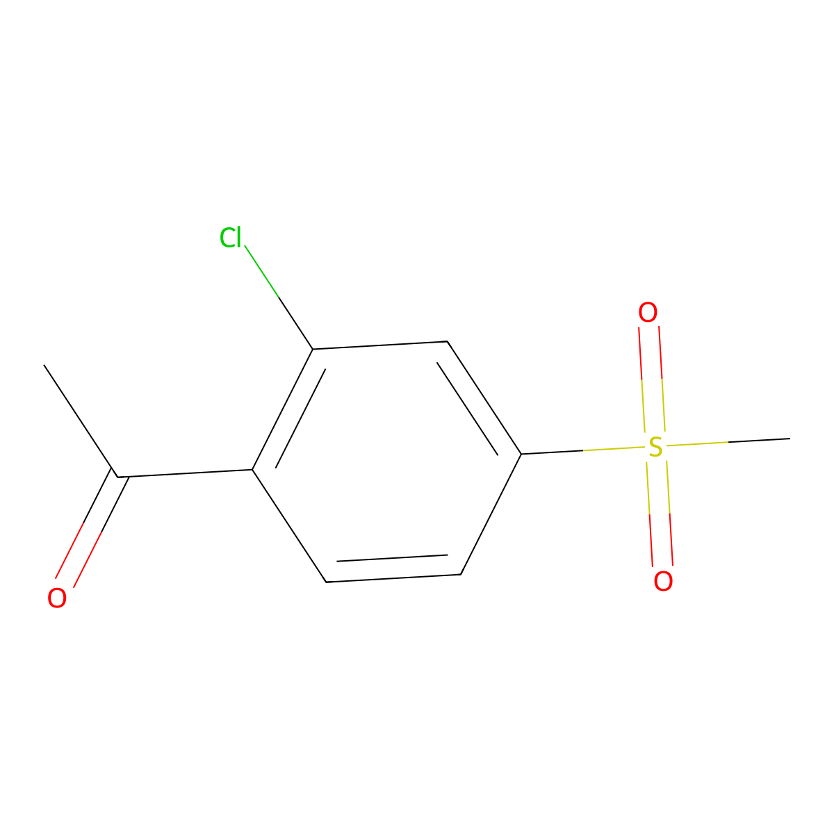 1-(2-Chloro-4(methylsulfonyl)phenyl)ethanone molecular structure, CAS 220440-67-5