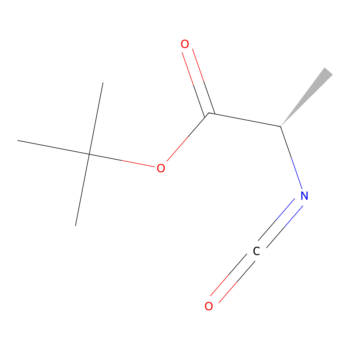 tert-butyl (2S)-2-isocyanatopropanoate molecular structure, CAS 220442-61-5