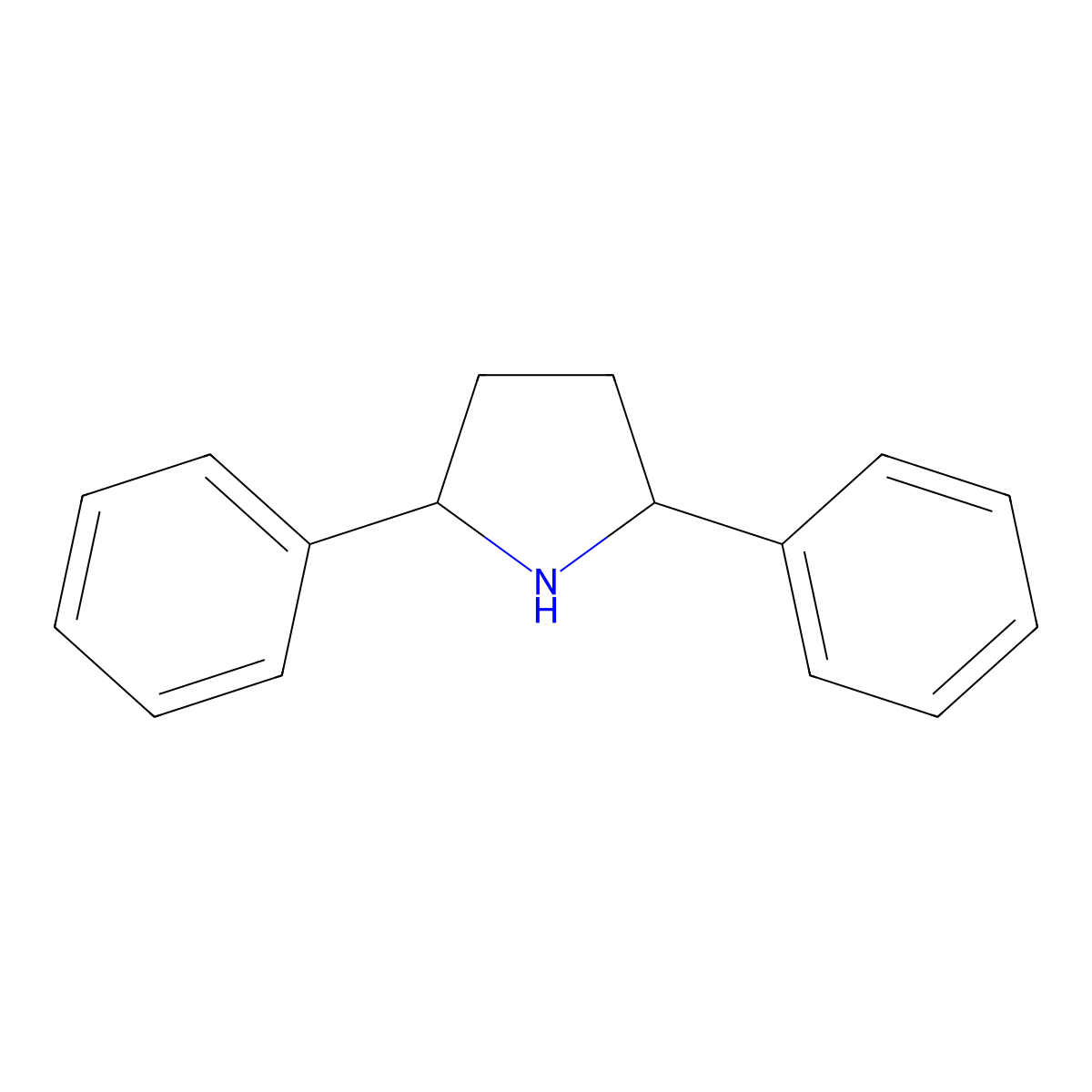 2,5-Diphenylpyrrolidine molecular structure, CAS 22045-86-9