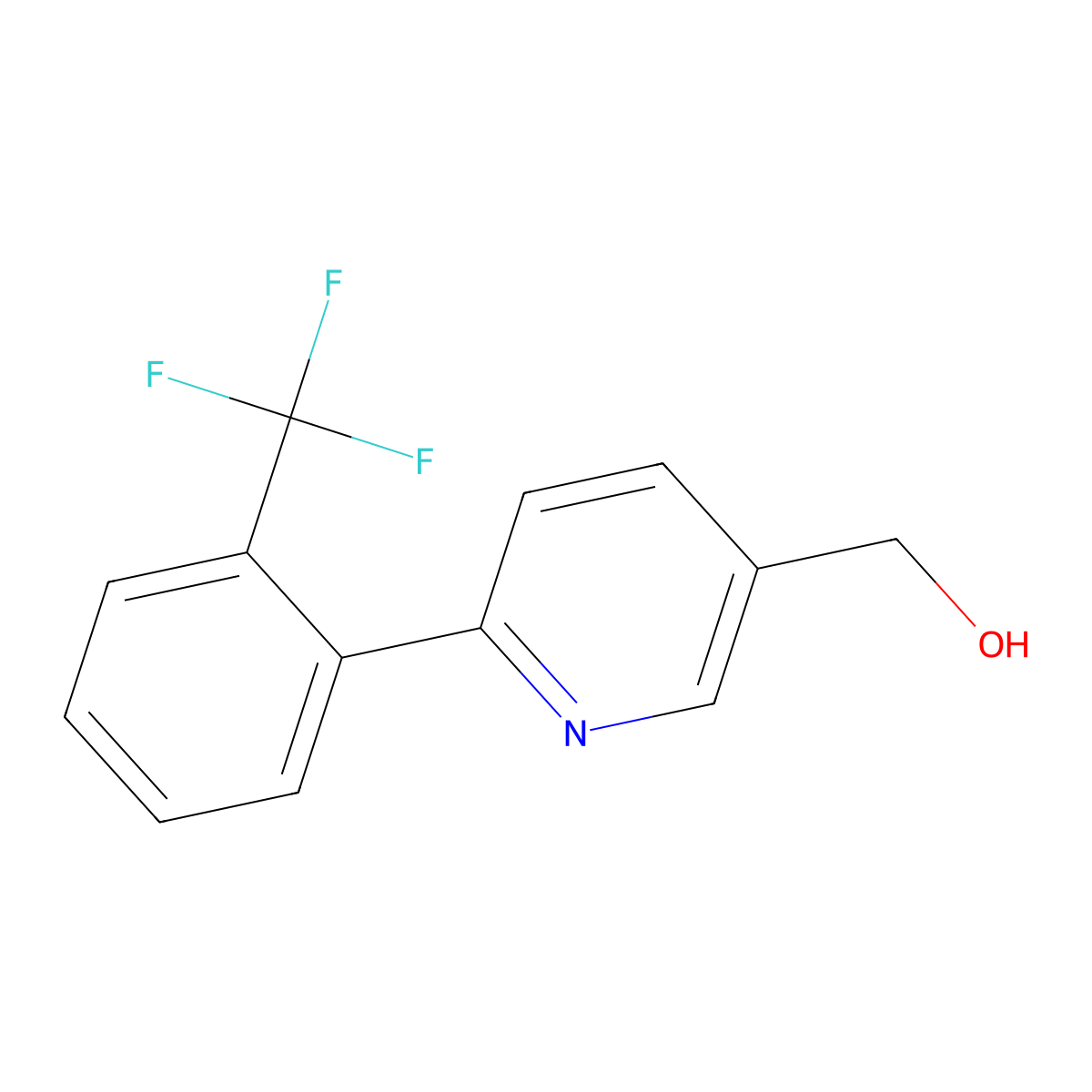 [6-[2-(Trifluoromethyl)phenyl]3-pyridyl]methanol molecular structure, CAS 220455-42-5
