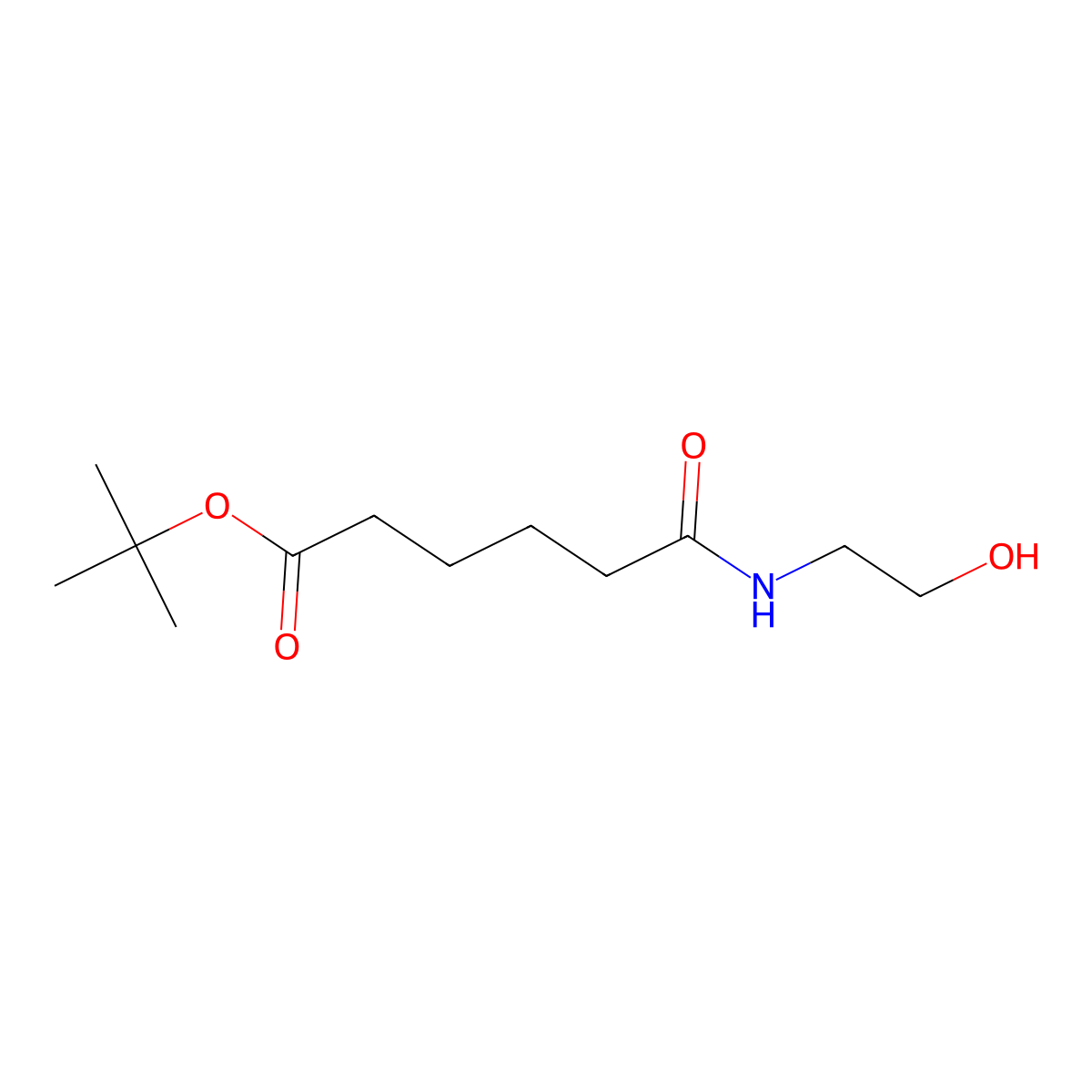 5-(2-Hydroxy-ethylcarbamoyl)-pentanoic acid tert-butyl ester molecular structure, CAS 2204562-77-4