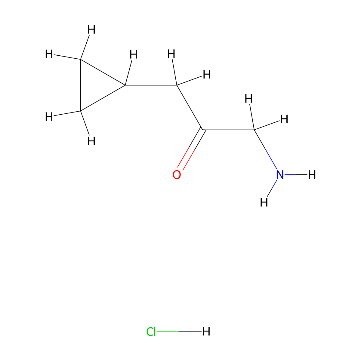 1-Amino-3-cyclopropylpropan-2-one hydrochloride molecular structure, CAS 2204587-72-2