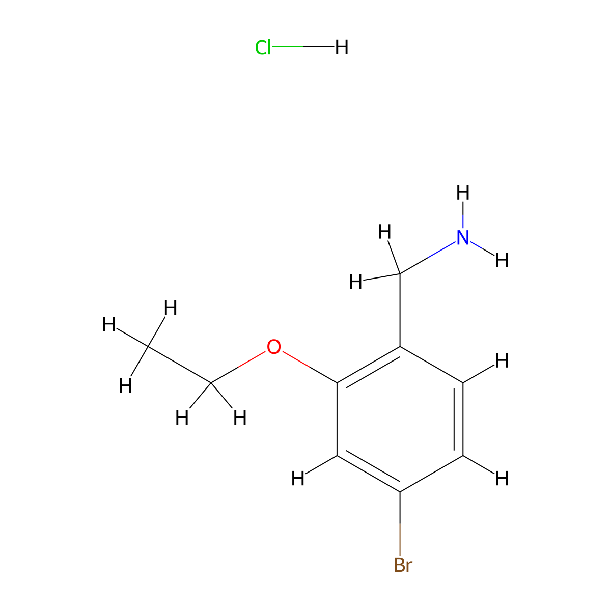 4-Bromo-2-ethoxybenzylamine hydrochloride molecular structure, CAS 2204587-87-9