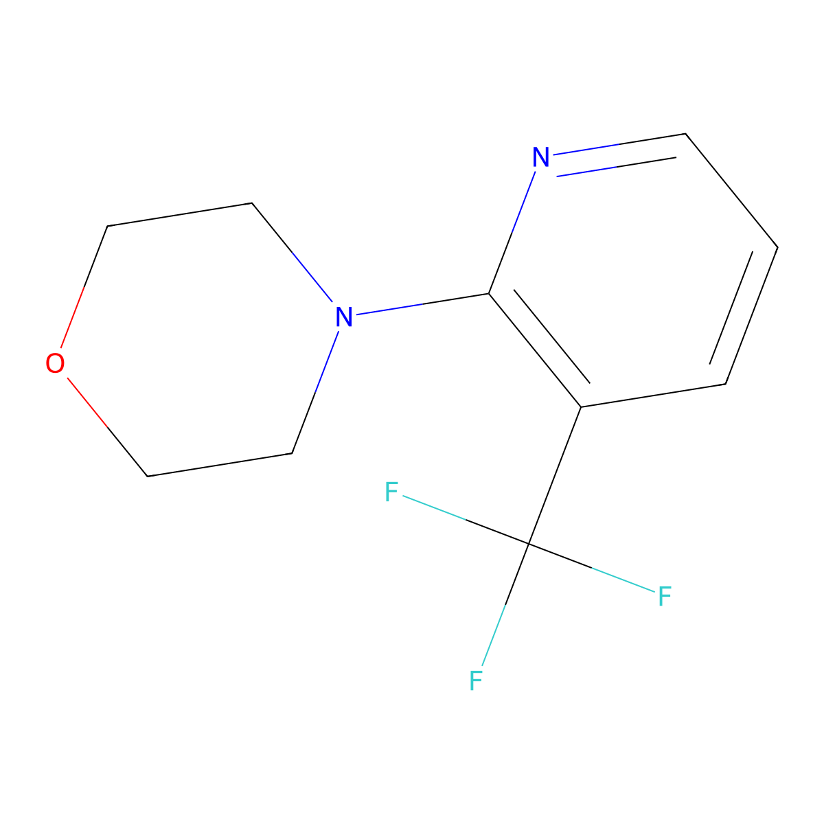 2-Morpholino-3-(trifluoromethyl)pyridine molecular structure, CAS 220459-52-9