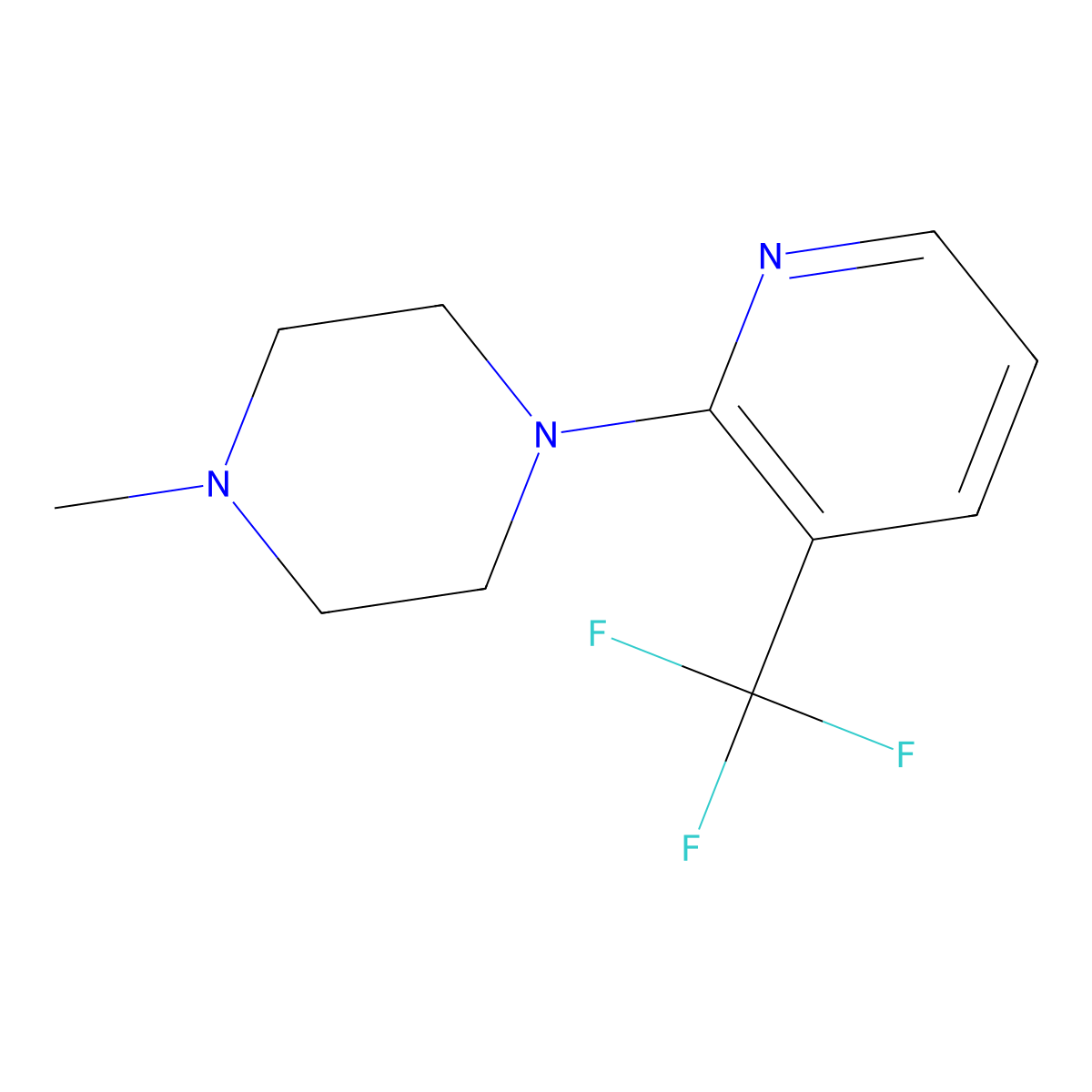 1-Methyl-4-[3-(trifluoromethyl)pyridin-2-yl]piperazine molecular structure, CAS 220459-53-0