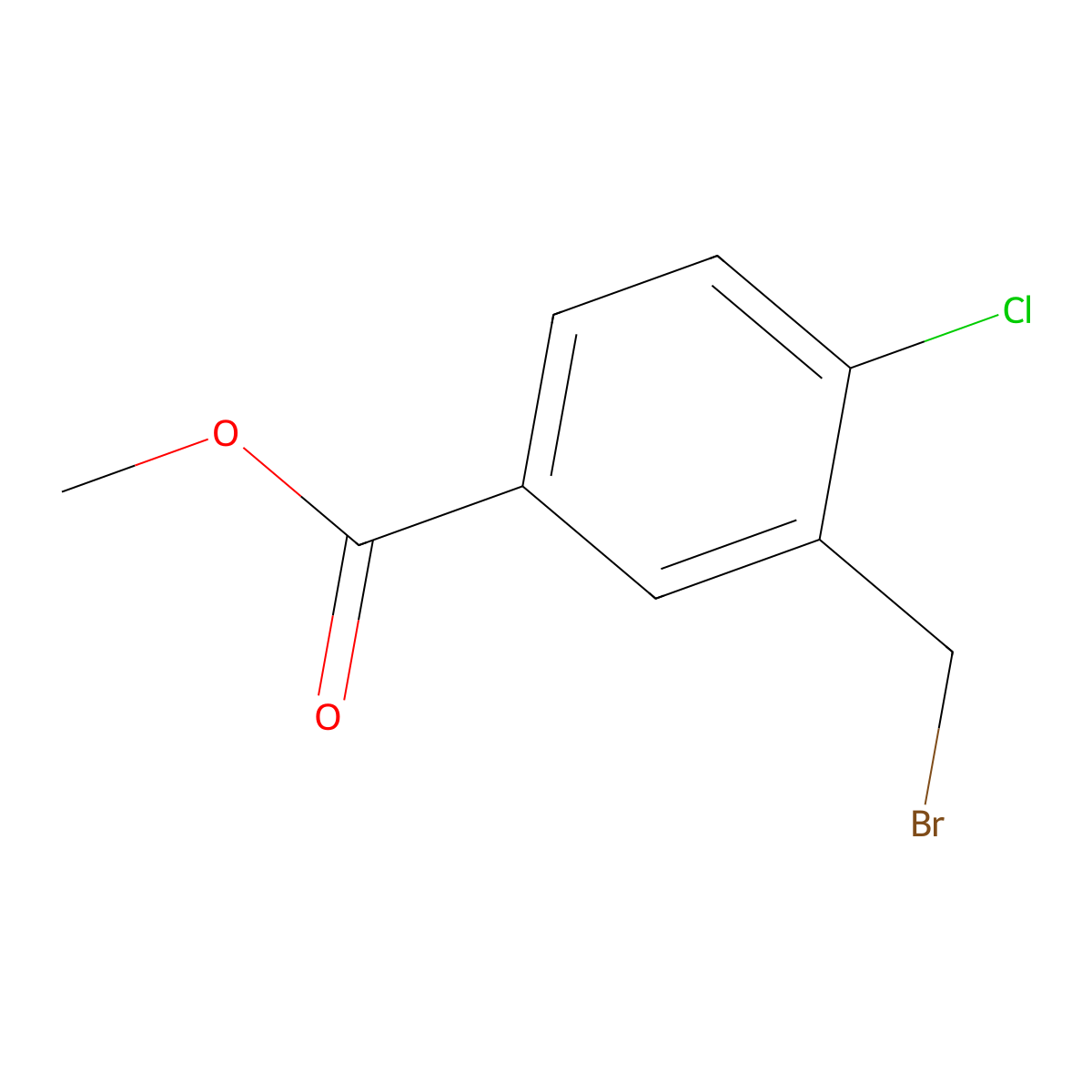 Methyl 3-(bromomethyl)-4-chlorobenzoate molecular structure, CAS 220464-68-6