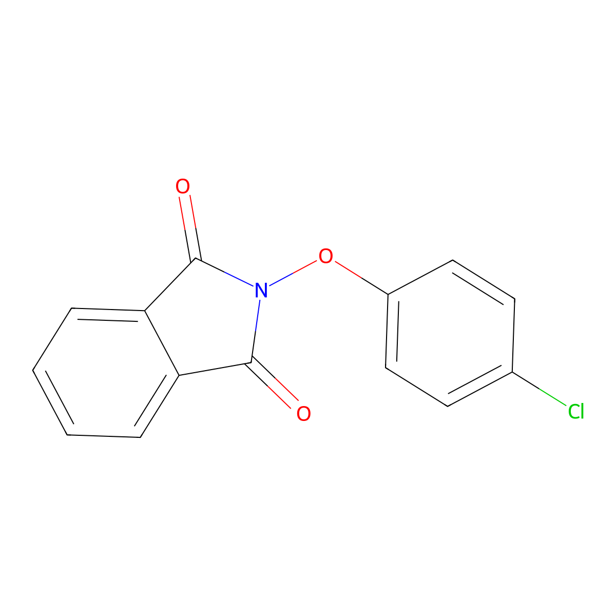 2-(4-Chlorophenoxy)isoindoline-1,3-dione molecular structure, CAS 220464-84-6