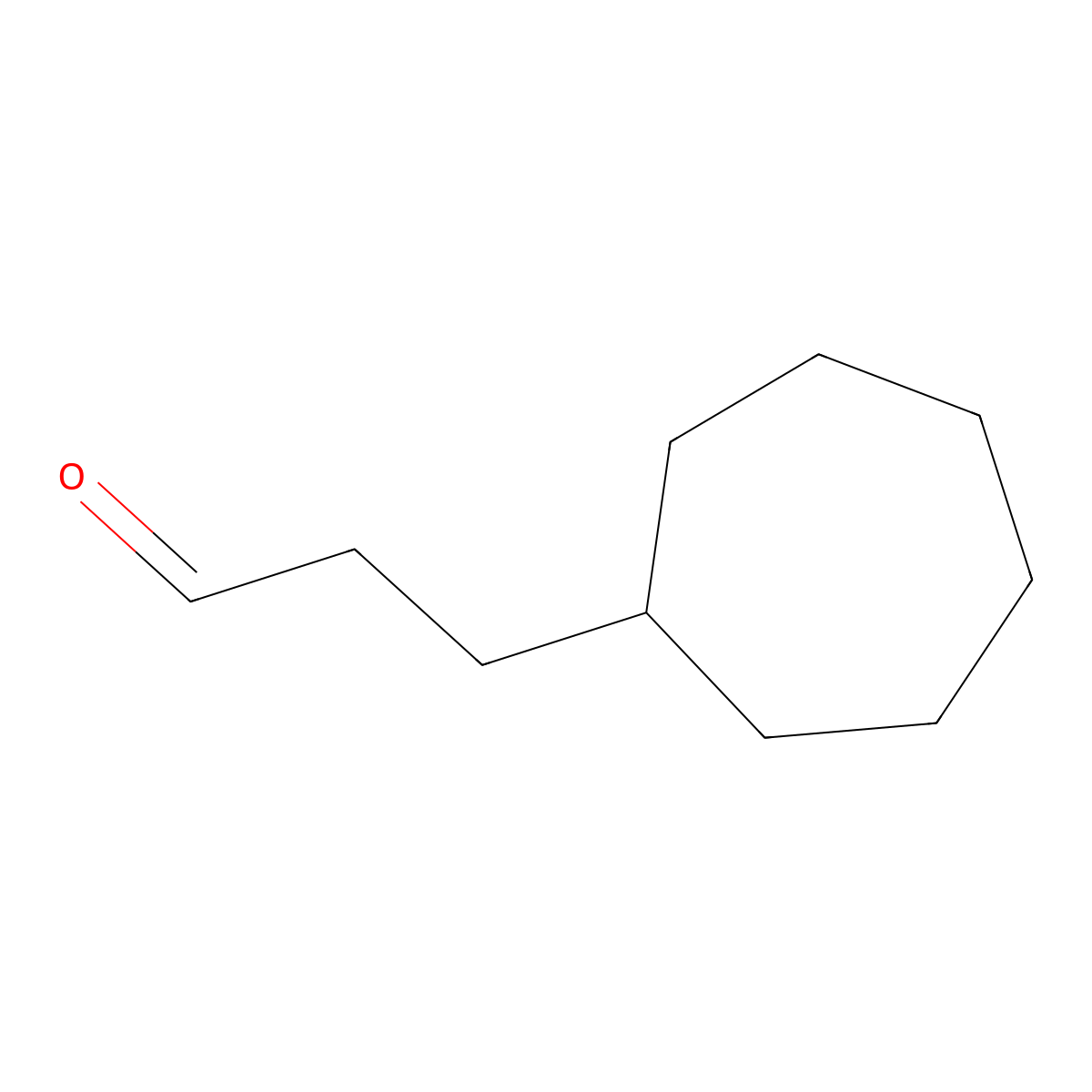 3-Cycloheptylpropanal molecular structure, CAS 22047-02-5
