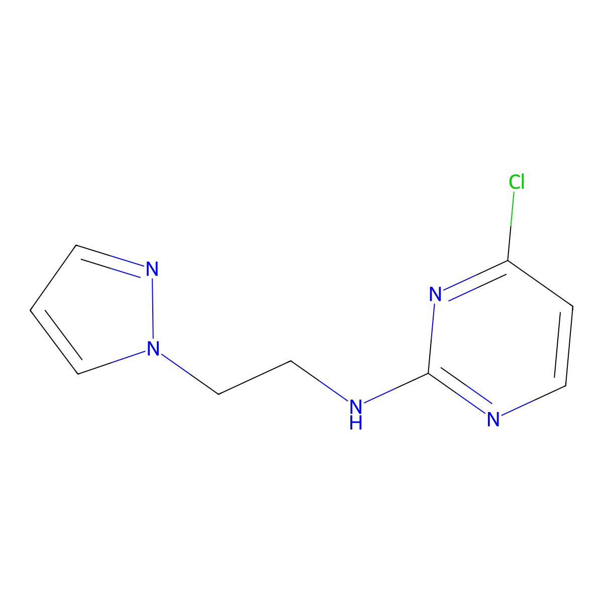 N-(2-(1H-Pyrazol-1-YL)ethyl)-4-chloropyrimidin-2-amine molecular structure, CAS 2204750-80-9