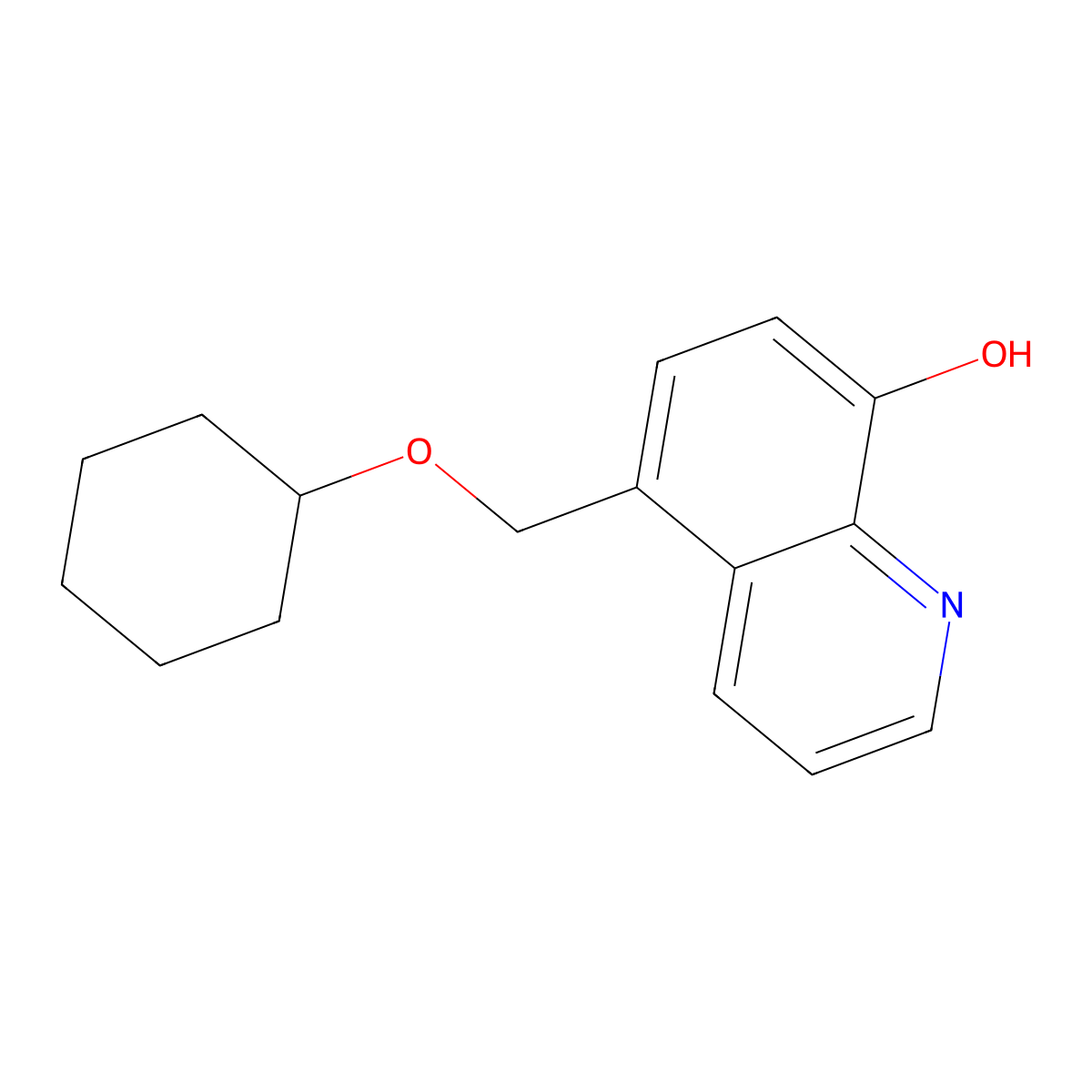 5-[(Cyclohexyloxy)methyl]quinolin-8-ol molecular structure, CAS 22048-78-8