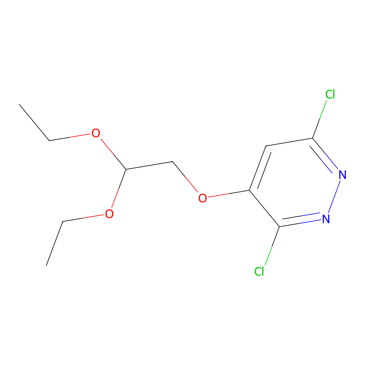 3,6-Dichloro-4-(2,2-diethoxyethoxy)pyridazine molecular structure, CAS 2204809-61-8