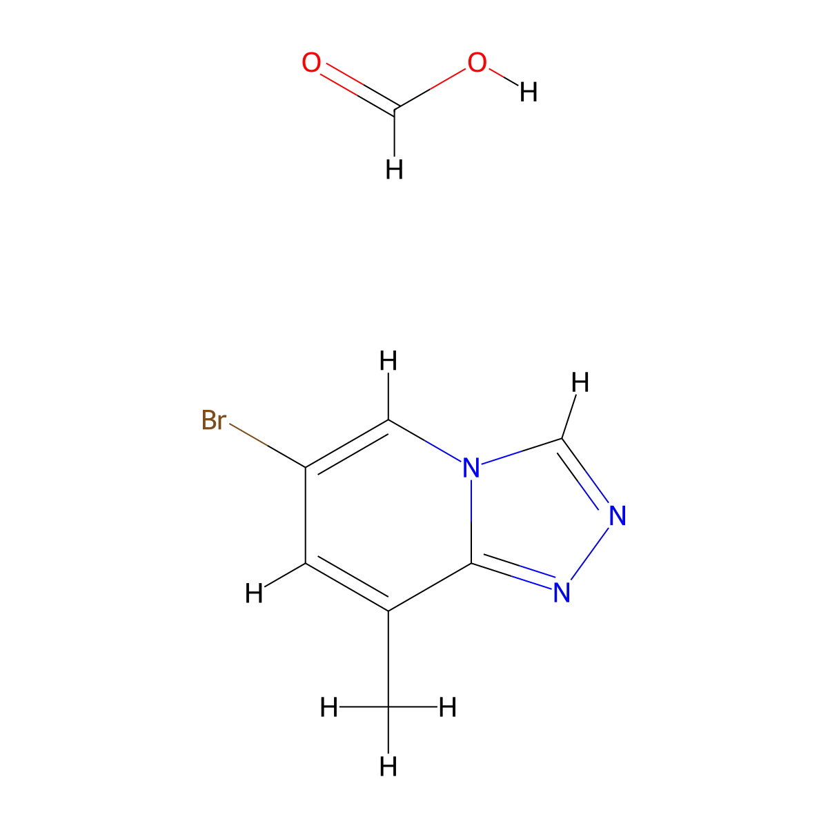 6-Bromo-8-methyl-[1,2,4]triazolo[4,3-a]pyridine formate molecular structure, CAS 2204862-87-1