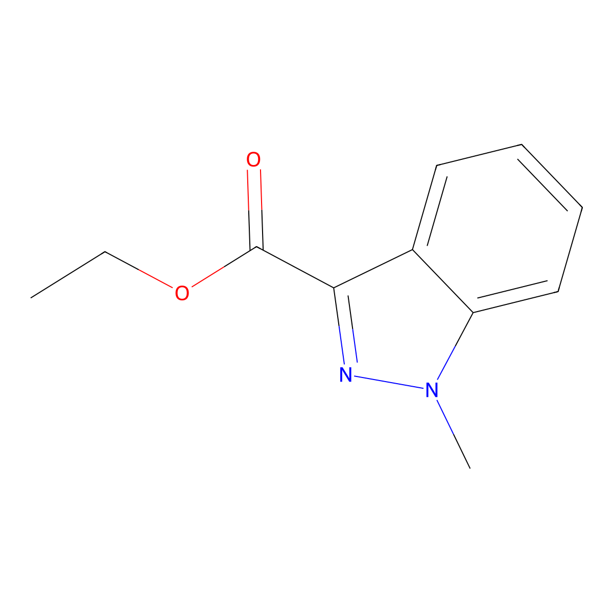 Ethyl 1-methyl-1H-indazole-3-carboxylate molecular structure, CAS 220488-05-1