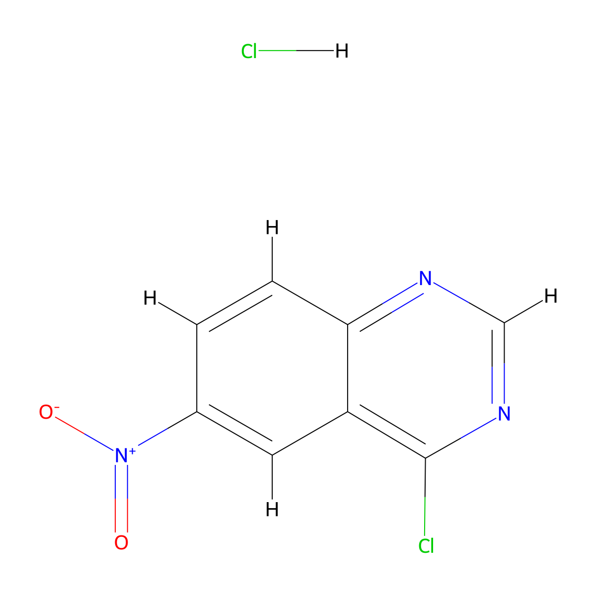 4-Chloro-6-nitroquinazoline hydrochloride molecular structure, CAS 220488-24-4