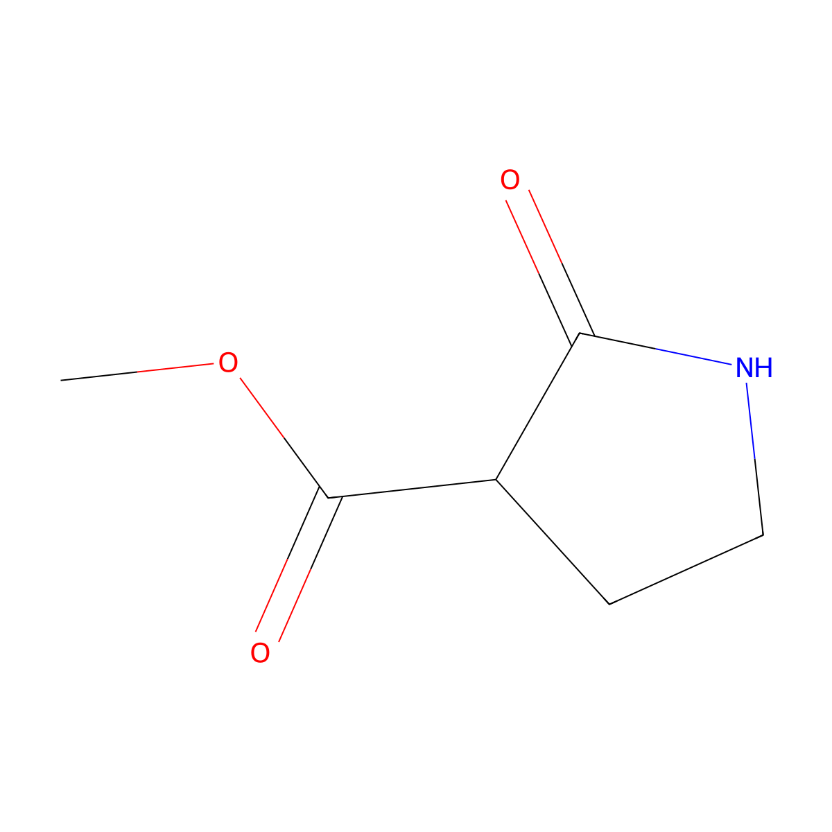 Methyl 2-oxopyrrolidine-3-carboxylate molecular structure, CAS 22049-95-2