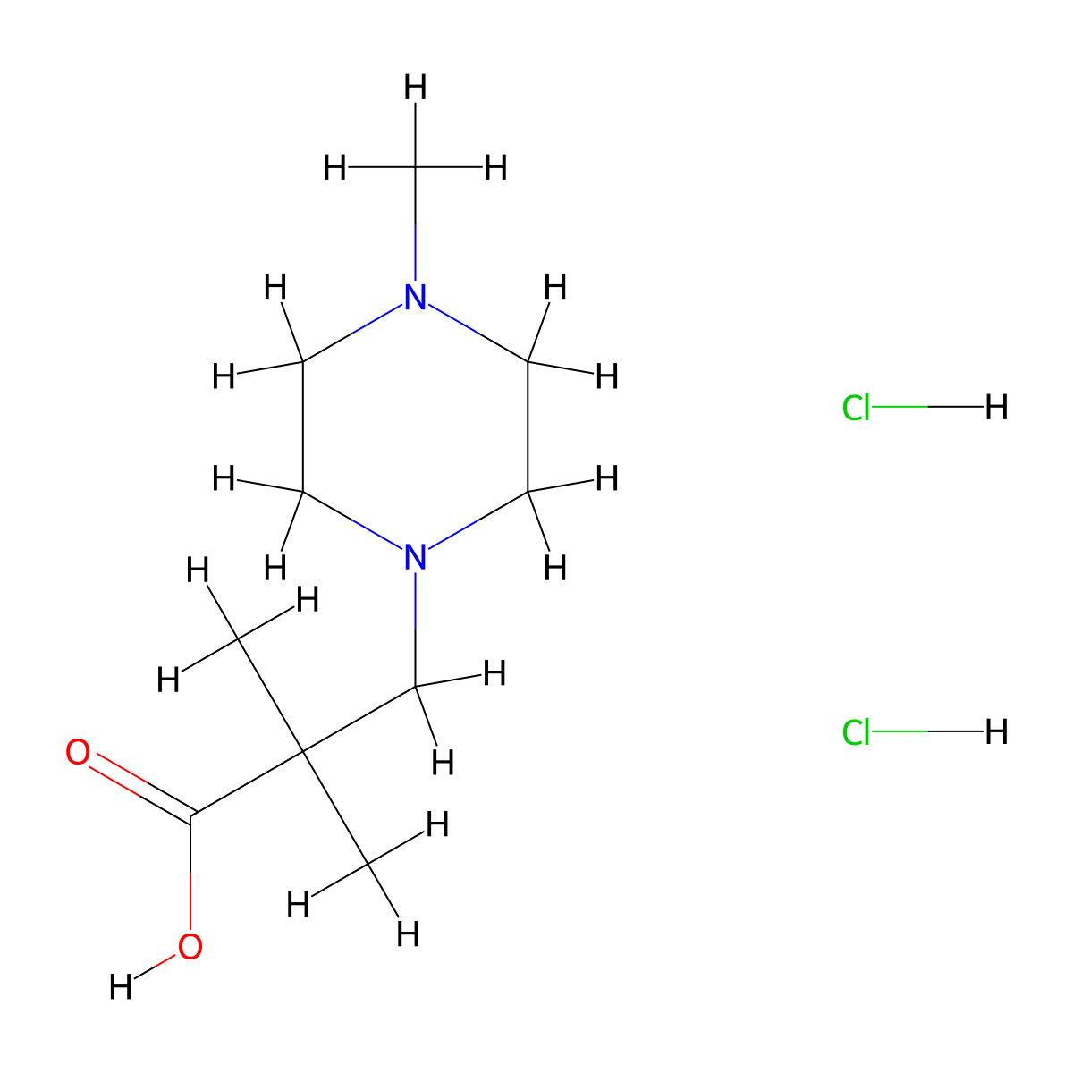 2,2-Dimethyl-3-(4-methylpiperazin-1-yl)propanoic acid dihydrochloride molecular structure, CAS 2204912-91-2