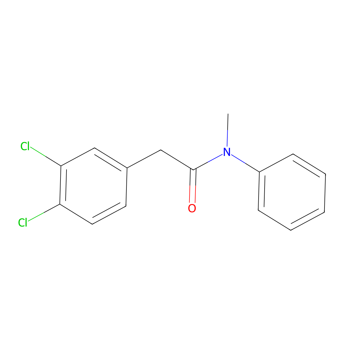 3,4-Dichloro-N-methyl-N-phenylbenzeneacetamide molecular structure, CAS 2204946-12-1