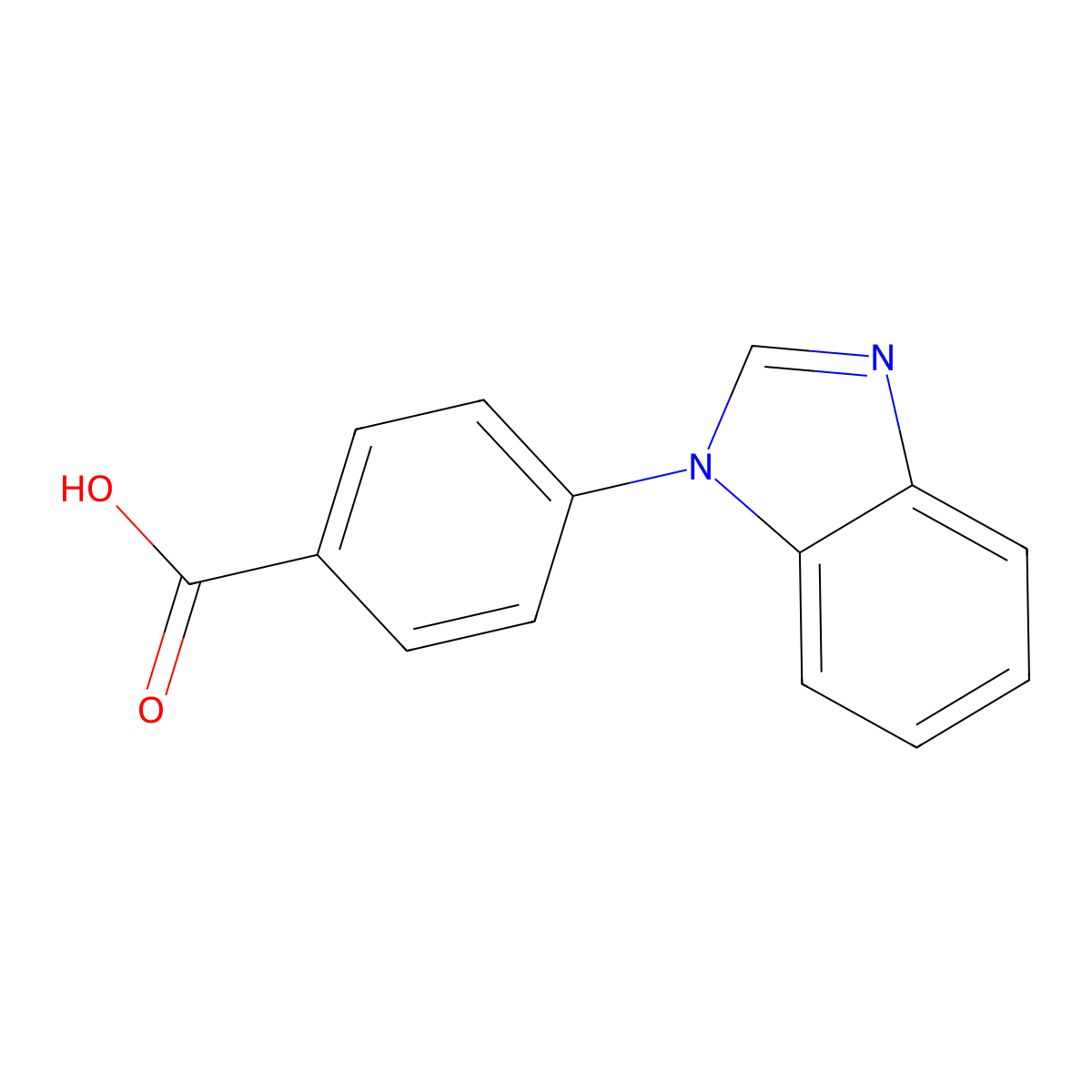 4-(1H-1,3-benzodiazol-1-yl)benzoic acid molecular structure, CAS 220495-52-3