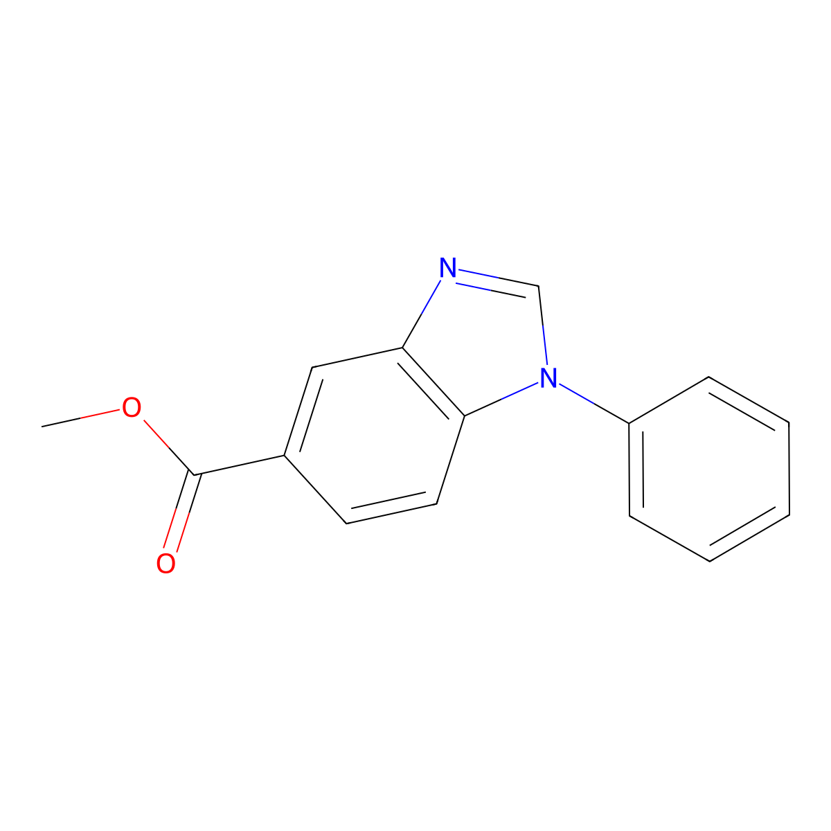 Methyl 1-phenyl-1H-benzo[d]imidazole-5-carboxylate molecular structure, CAS 220495-70-5