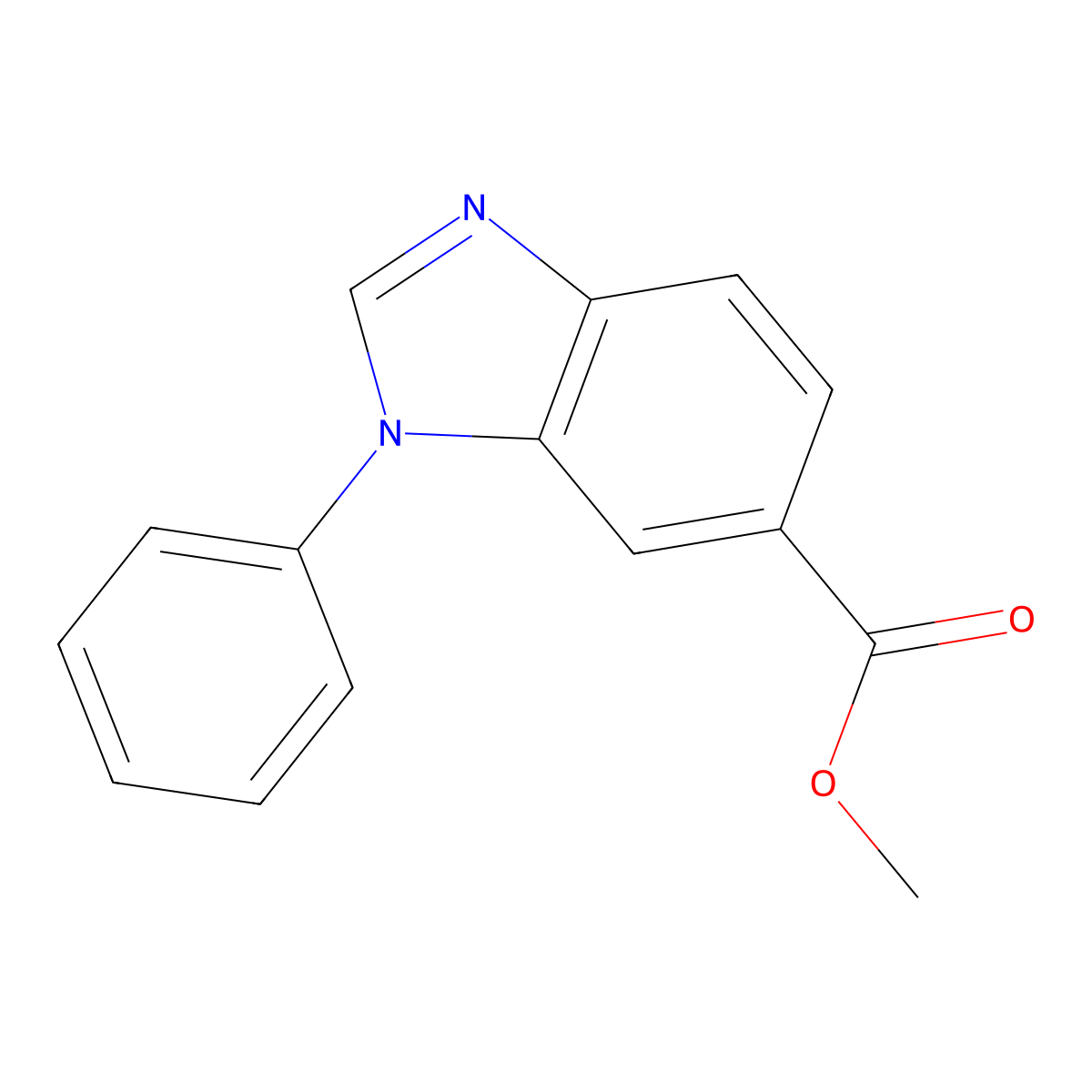 Methyl 1-phenylbenzoimidazole-6-carboxylate molecular structure, CAS 220495-77-2