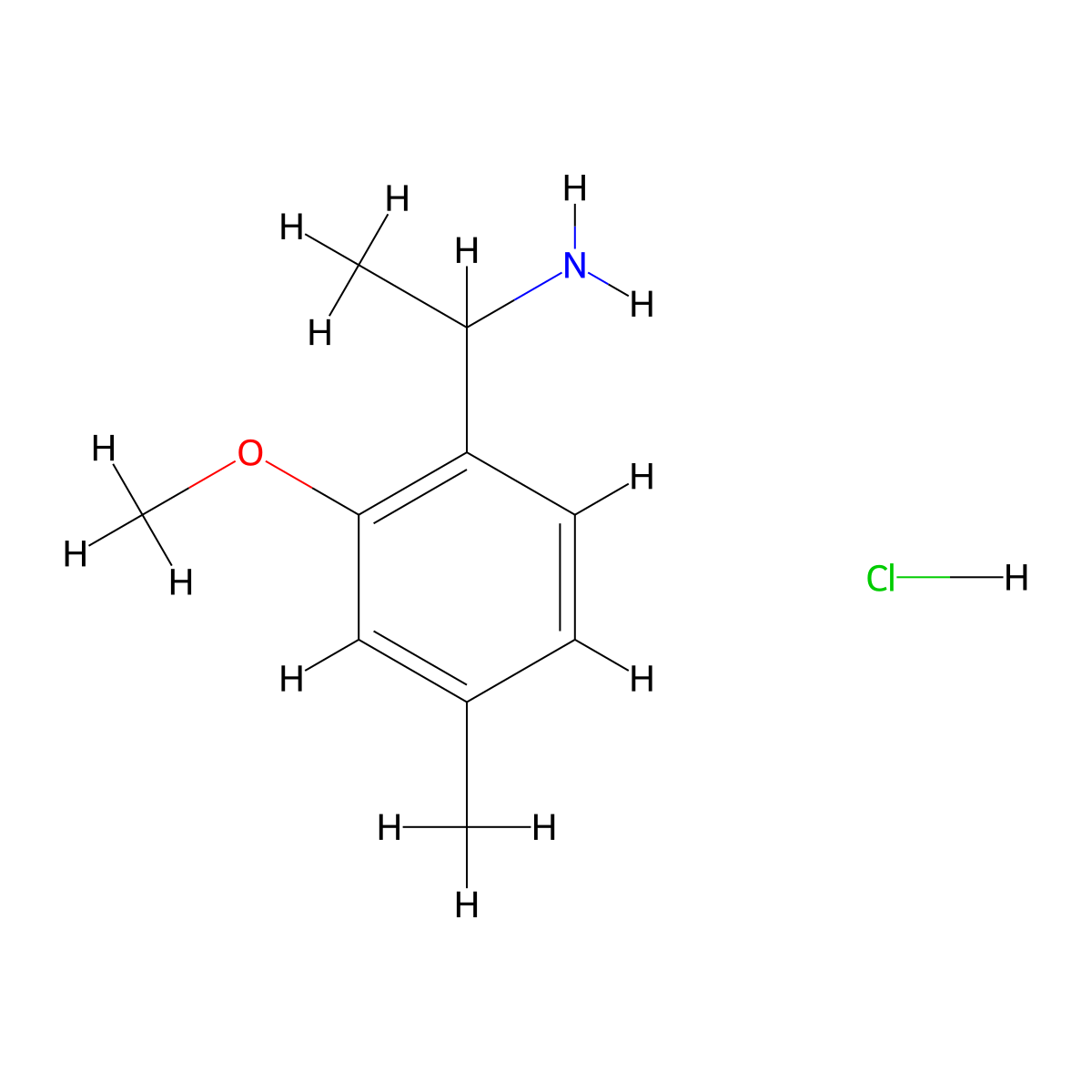 1-(2-Methoxy-4-methyl-phenyl)-ethylamine, hydrochloride molecular structure, CAS 2204959-15-7