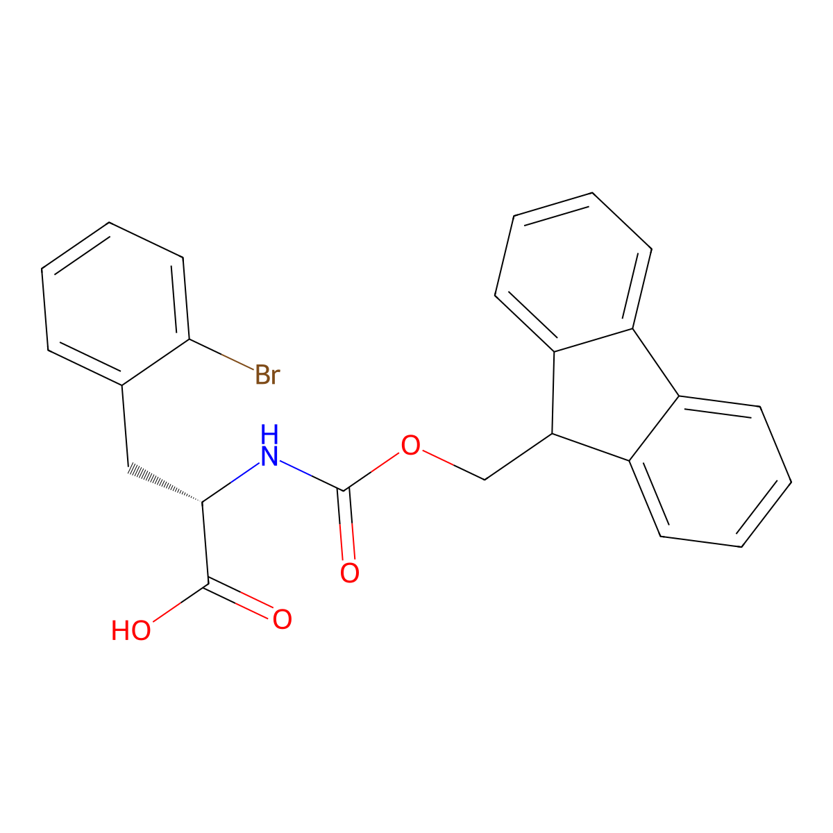 Fmoc-L-2-bromophenylalanine molecular structure, CAS 220497-47-2