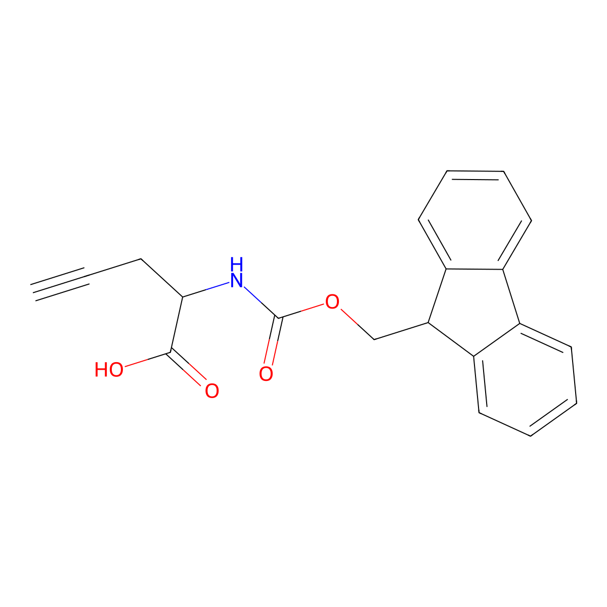 Fmoc-D-Propargylglycine molecular structure, CAS 220497-98-3