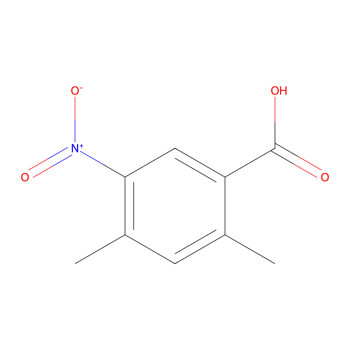 2,4-Dimethyl-5-nitrobenzoic acid molecular structure, CAS 220504-75-6