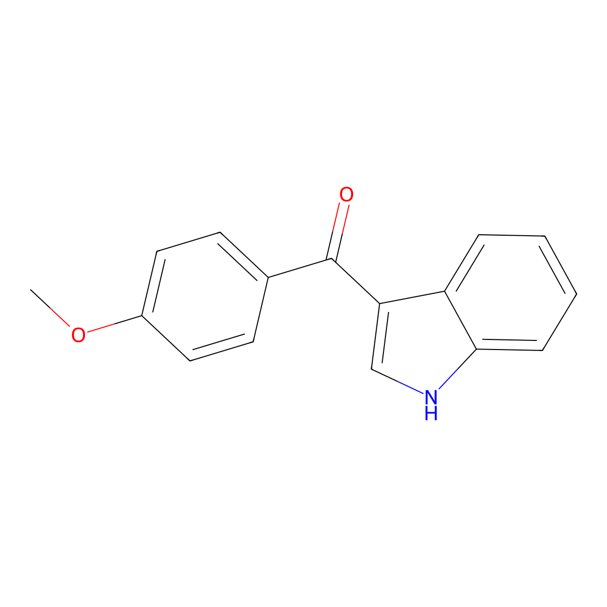 Ketone, indol-3-yl p-methoxyphenyl (6CI,8CI) molecular structure, CAS 22051-15-6
