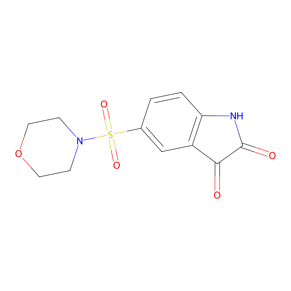 5-(Morpholine-4-sulfonyl)-1H-indole-2,3-dione molecular structure, CAS 220510-03-2