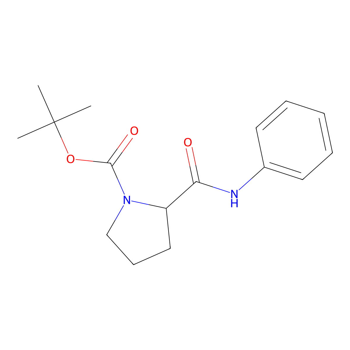Boc-proline anilide molecular structure, CAS 220510-58-7