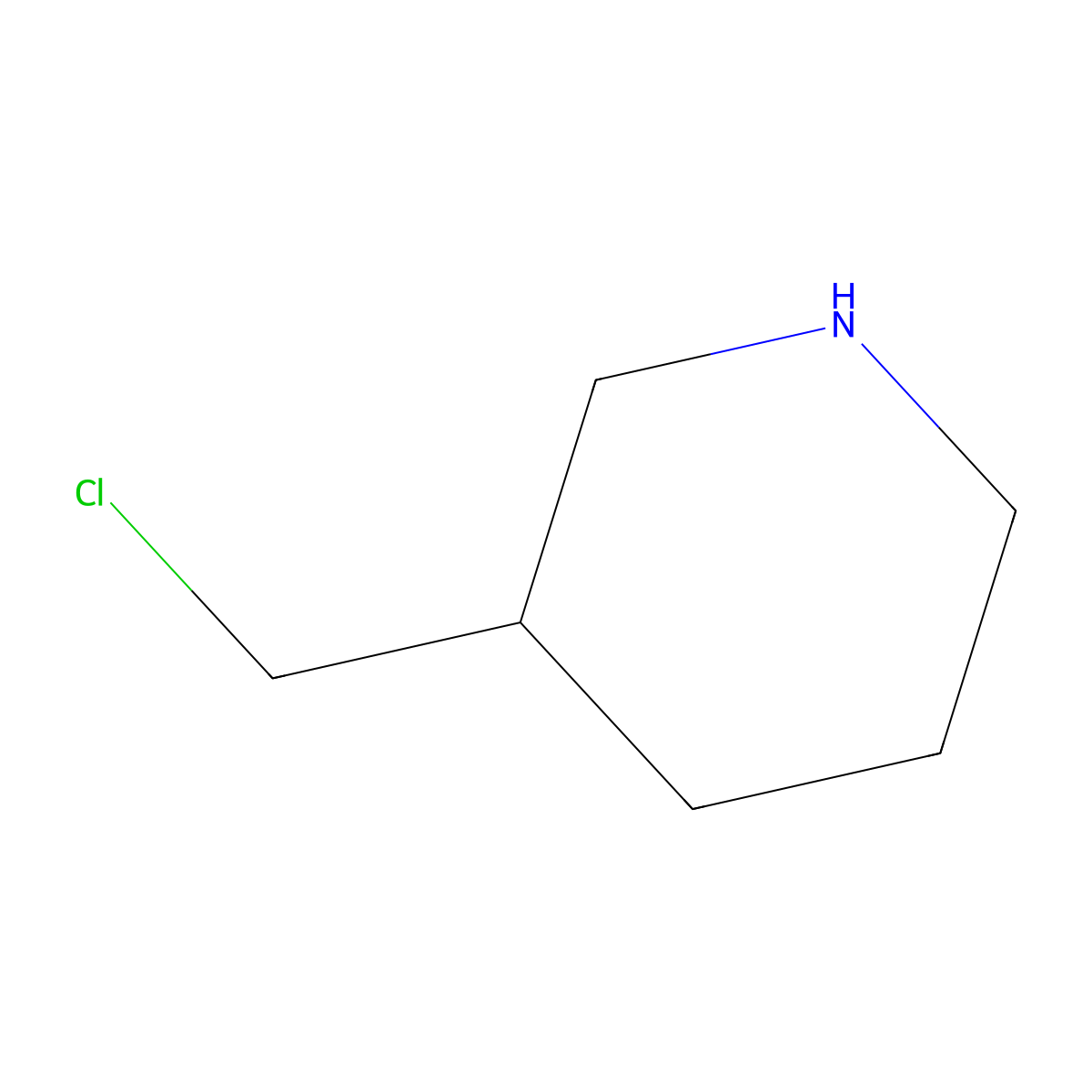 3-(Chloromethyl)piperidine molecular structure, CAS 220510-75-8