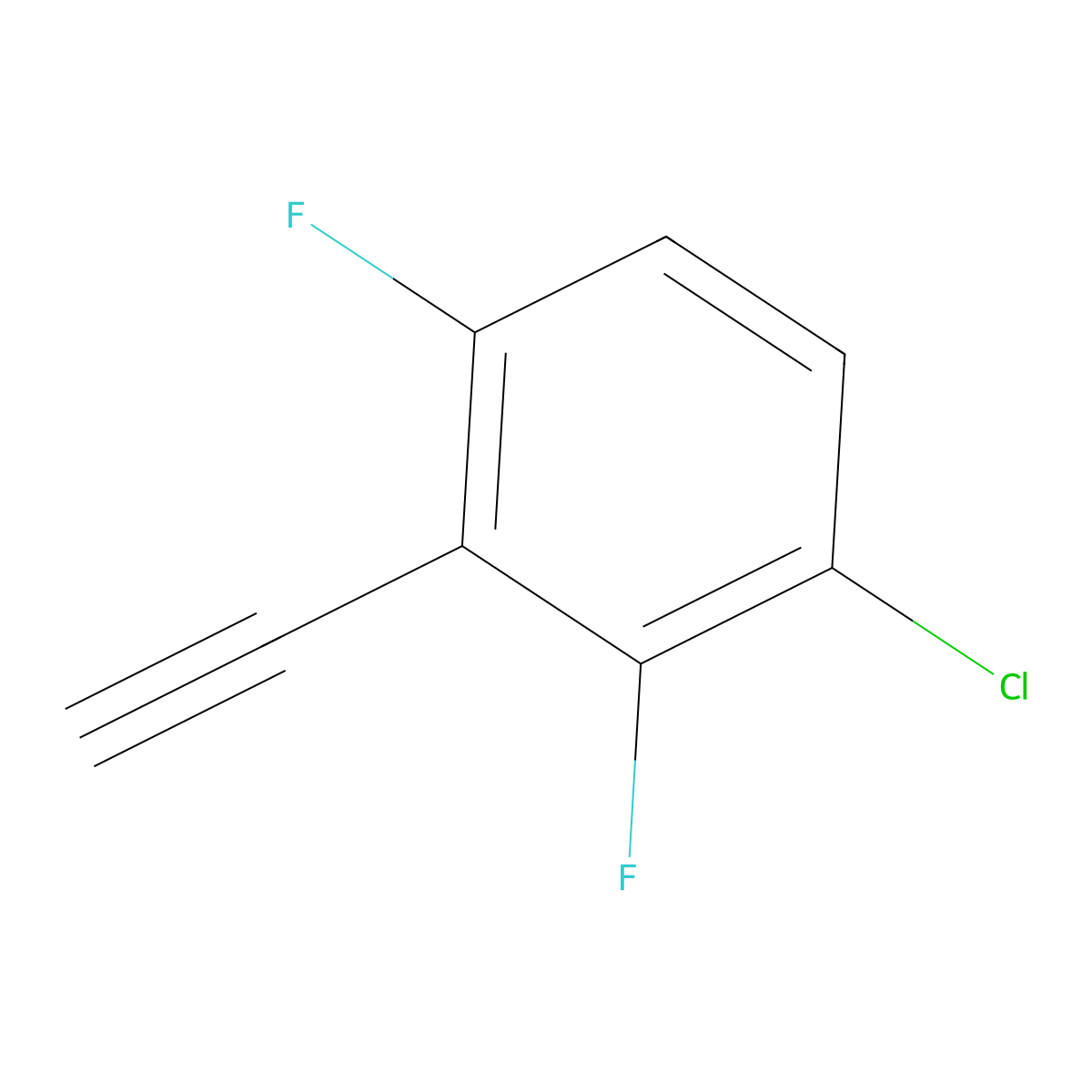 1-Chloro-3-ethynyl-2,4-difluorobenzene molecular structure, CAS 2205121-61-3