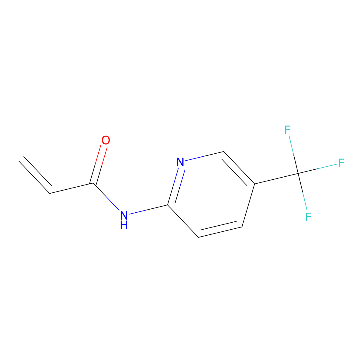 N-[5-(trifluoromethyl)pyridin-2-yl]prop-2-enamide molecular structure, CAS 2205126-10-7