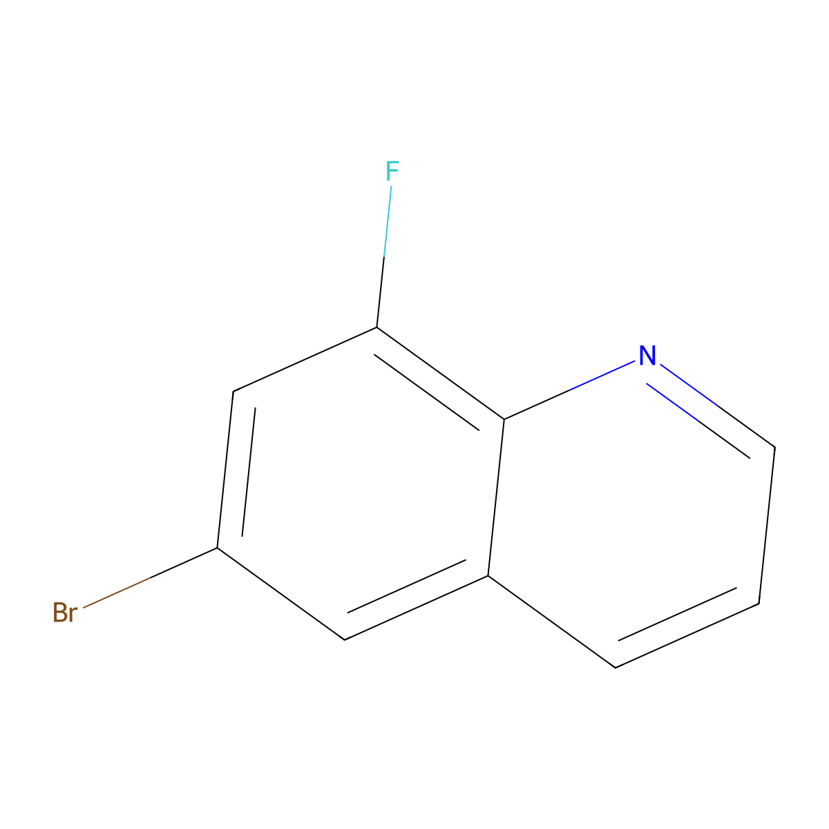 6-Bromo-8-fluoroquinoline molecular structure, CAS 220513-46-2
