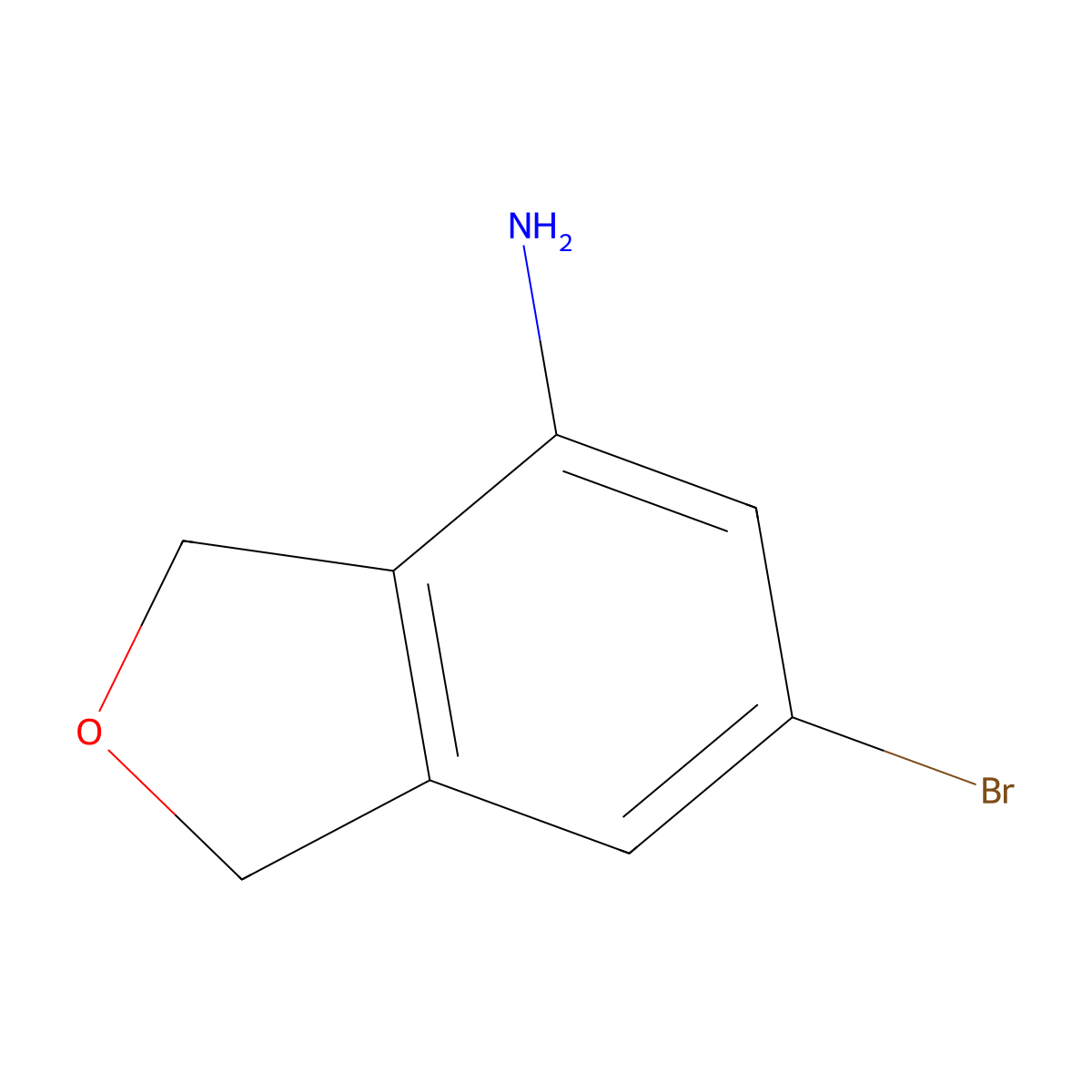 6-Bromo-1,3-dihydroisobenzofuran-4-amine molecular structure, CAS 220513-72-4