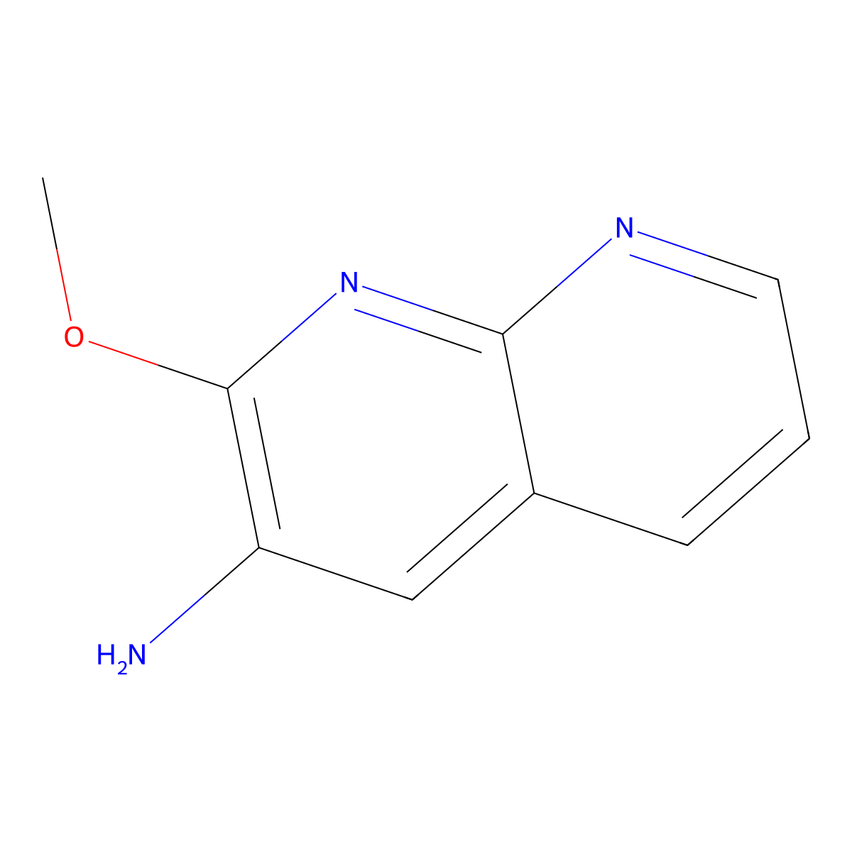 2-Methoxy-1,8-naphthyridin-3-amine molecular structure, CAS 2205133-25-9