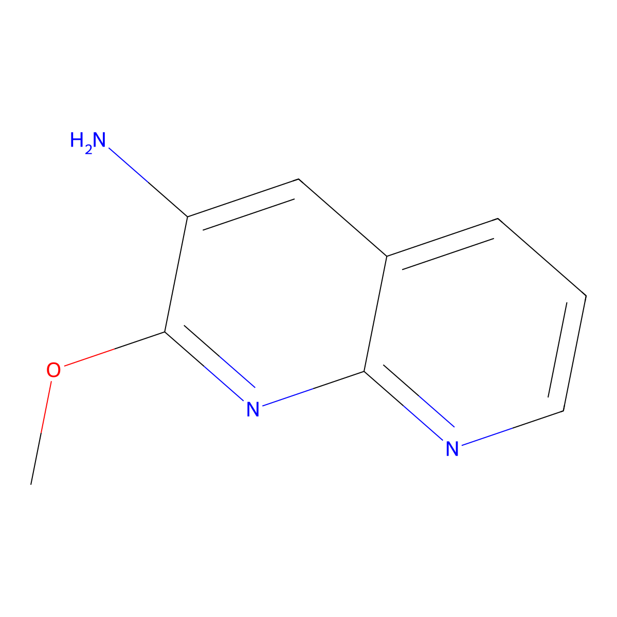 2-Methoxy-1,8-naphthyridin-3-amine molecular structure, CAS 2205133-25-9
