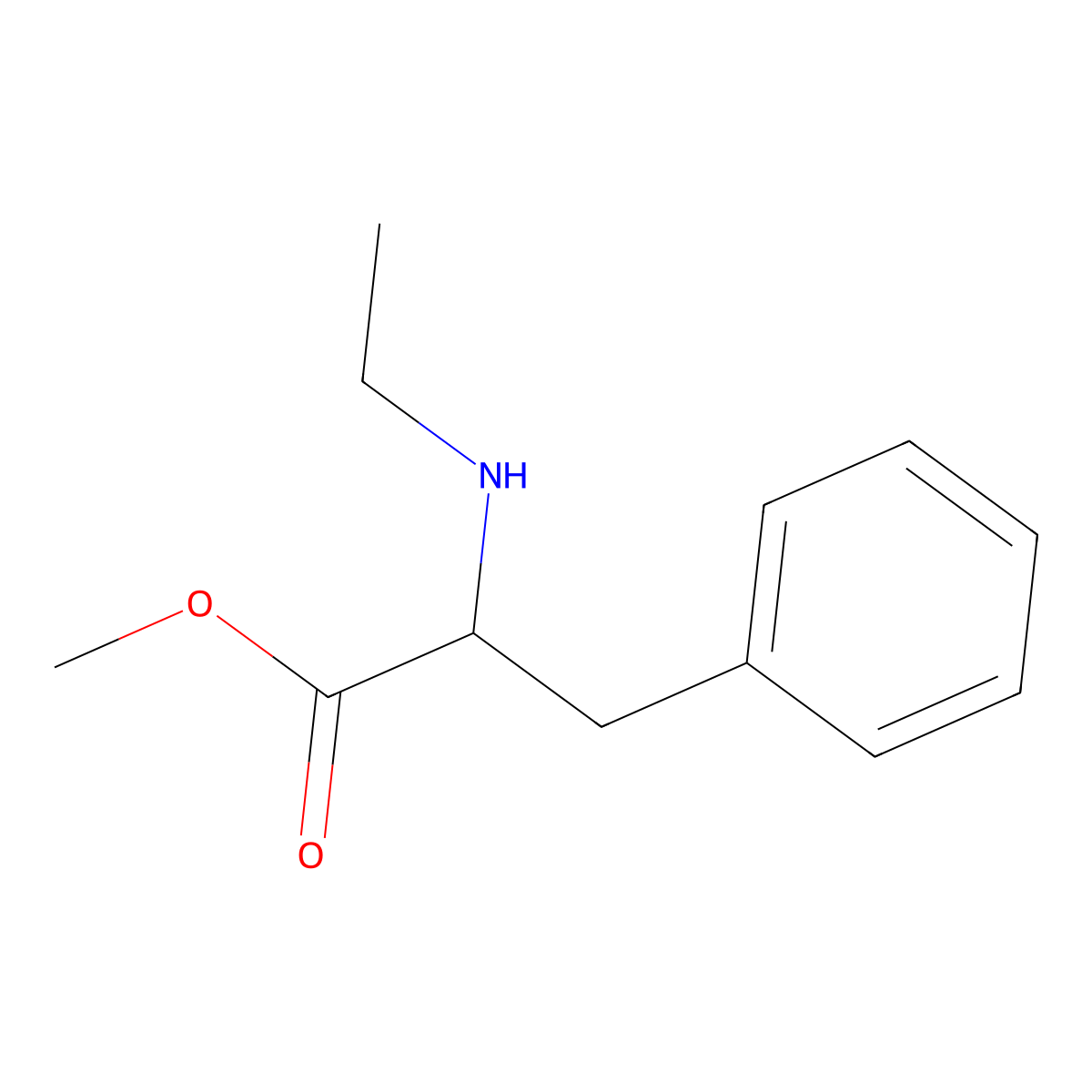 methyl (2S)-2-(ethylamino)-3-phenylpropanoate molecular structure, CAS 220522-84-9