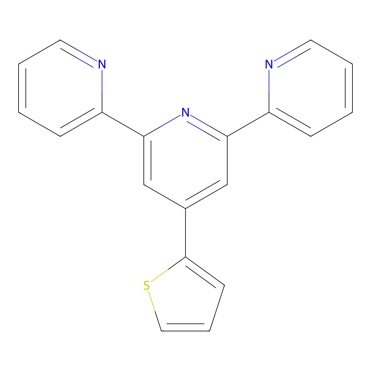 2,6-Dipyridin-2-yl-4-thiophen-2-ylpyridine molecular structure, CAS 220525-65-5