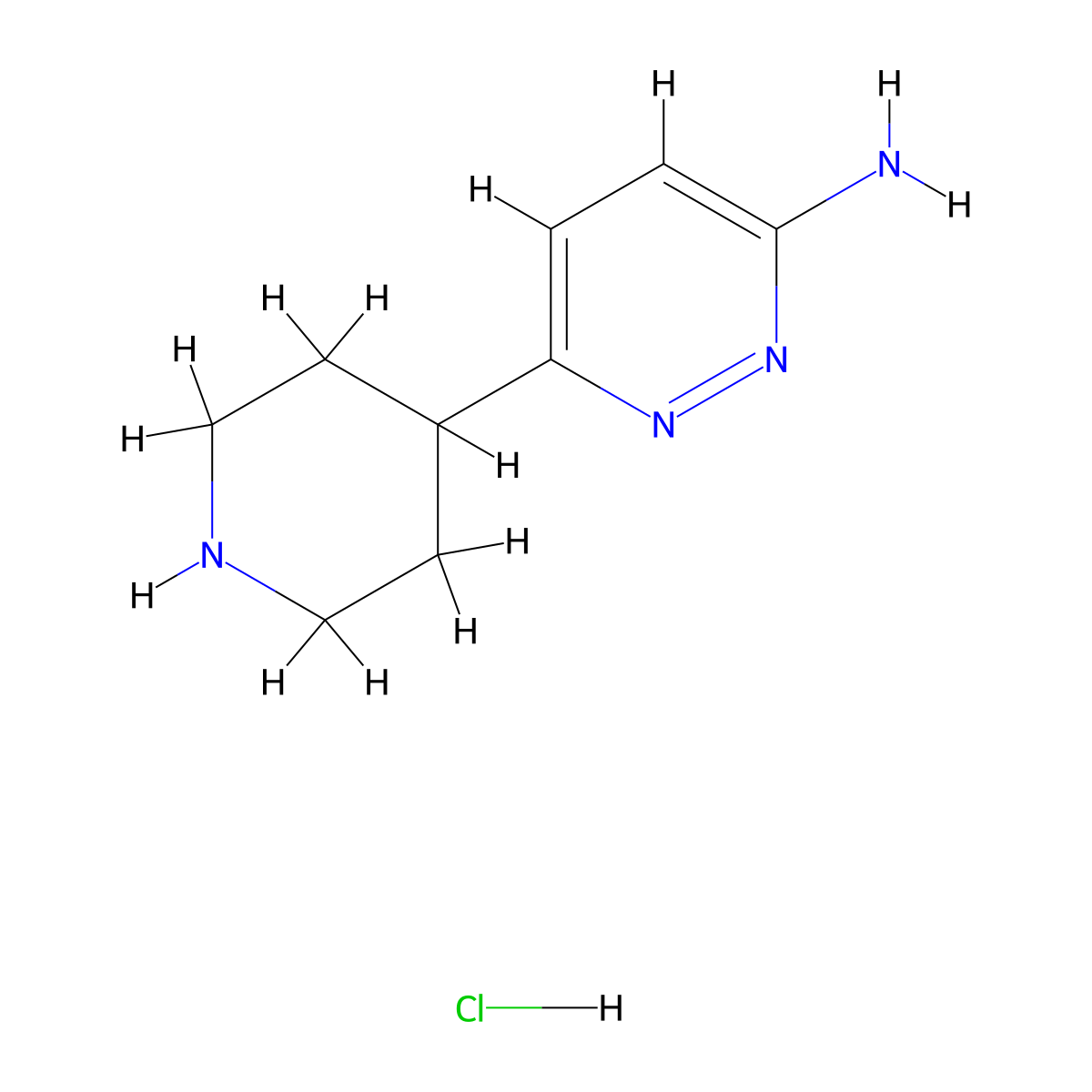 6-(Piperidin-4-YL)pyridazin-3-amine hydrochloride molecular structure, CAS 2205297-14-7