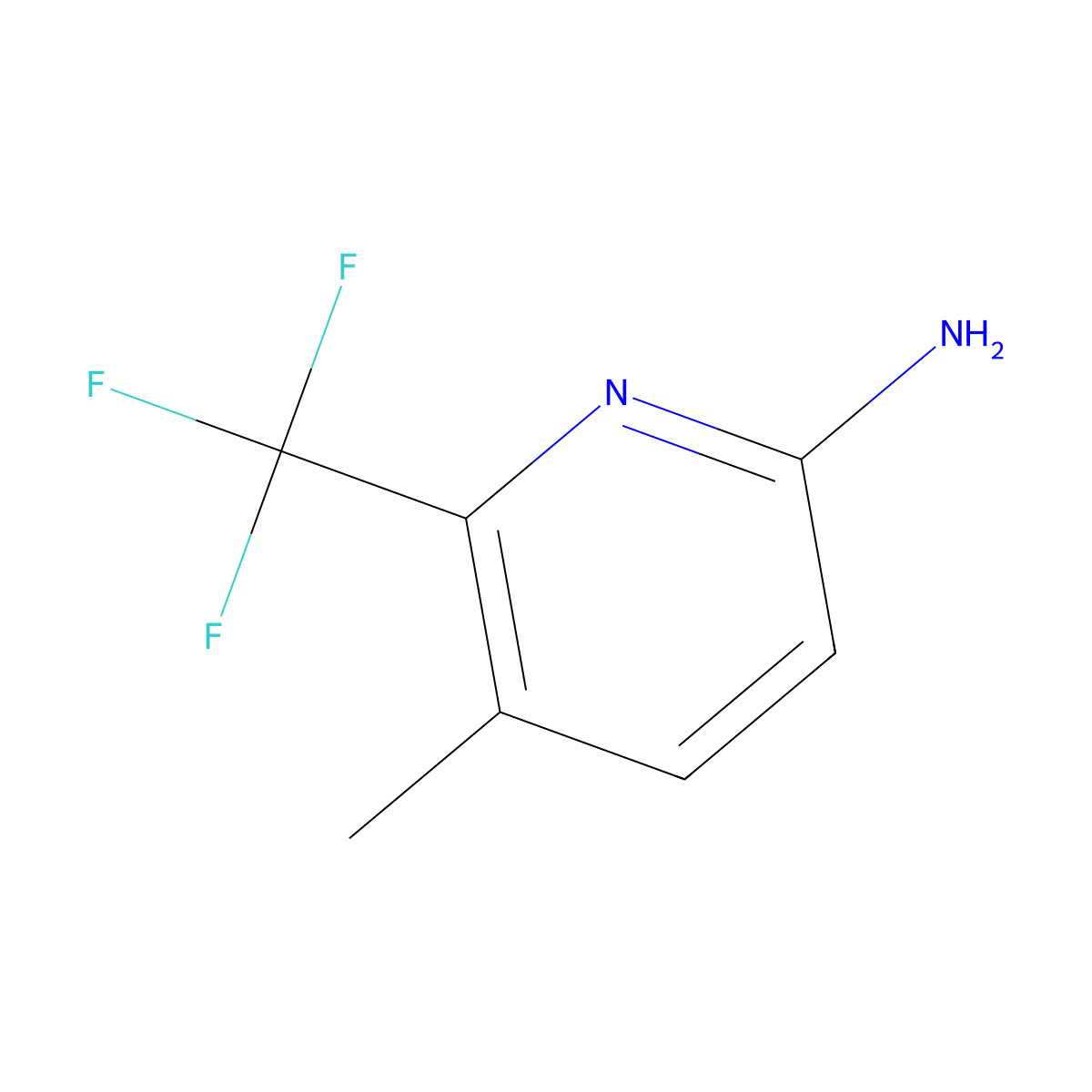 5-Methyl-6-(trifluoromethyl)pyridin-2-amine molecular structure, CAS 2205297-42-1