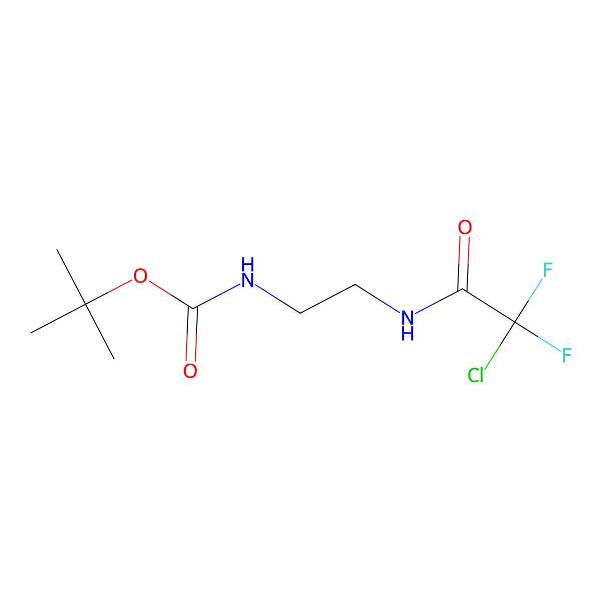 Tert-butyl(2-(2-chloro-2,2-difluoroacetamido)ethyl)carbamate molecular structure, CAS 2205310-25-2