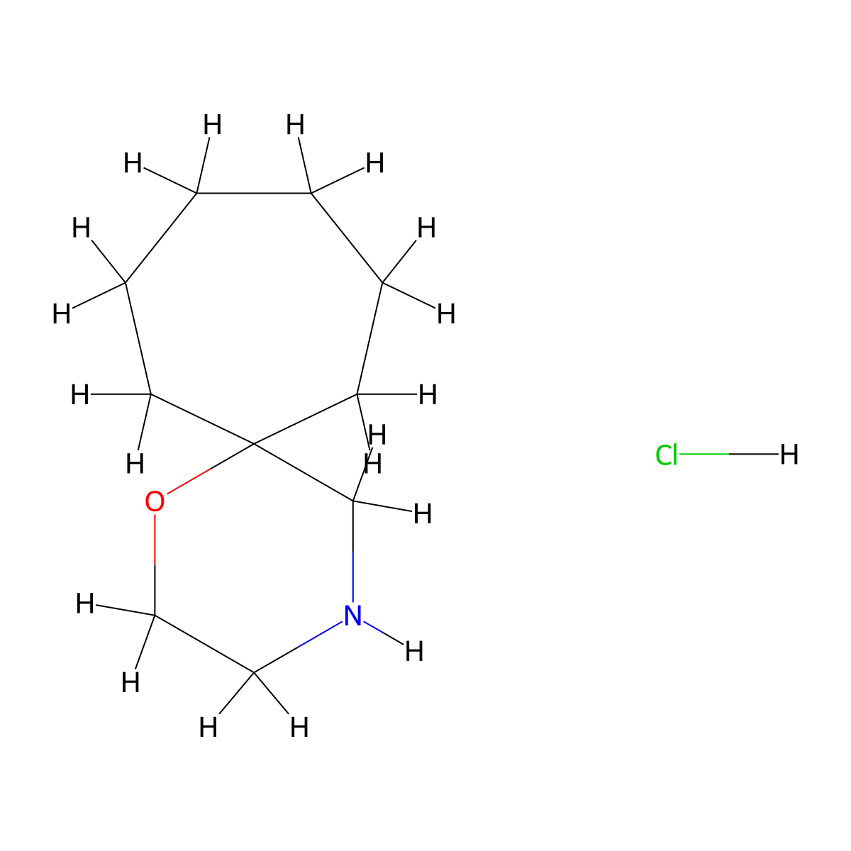 1-Oxa-4-azaspiro[5.6]dodecane hydrochloride molecular structure, CAS 2205310-48-9