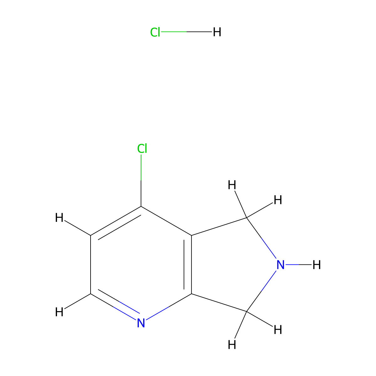 4-chloro-5H,6H,7H-pyrrolo[3,4-b]pyridine hydrochloride molecular structure, CAS 2205311-43-7