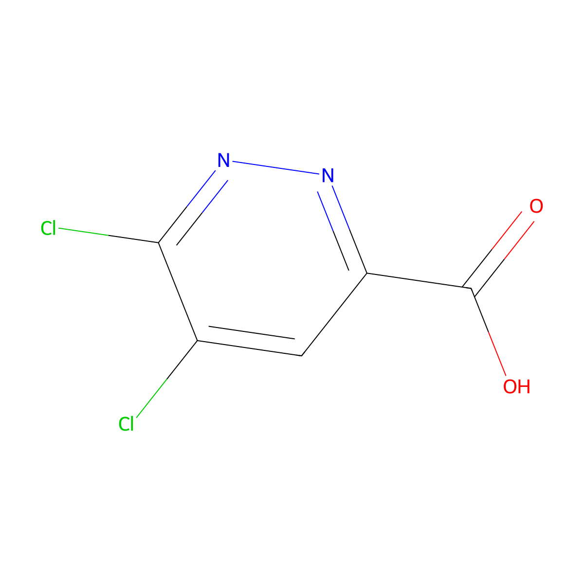 5,6-Dichloropyridazine-3-carboxylic acid molecular structure, CAS 2205313-64-8